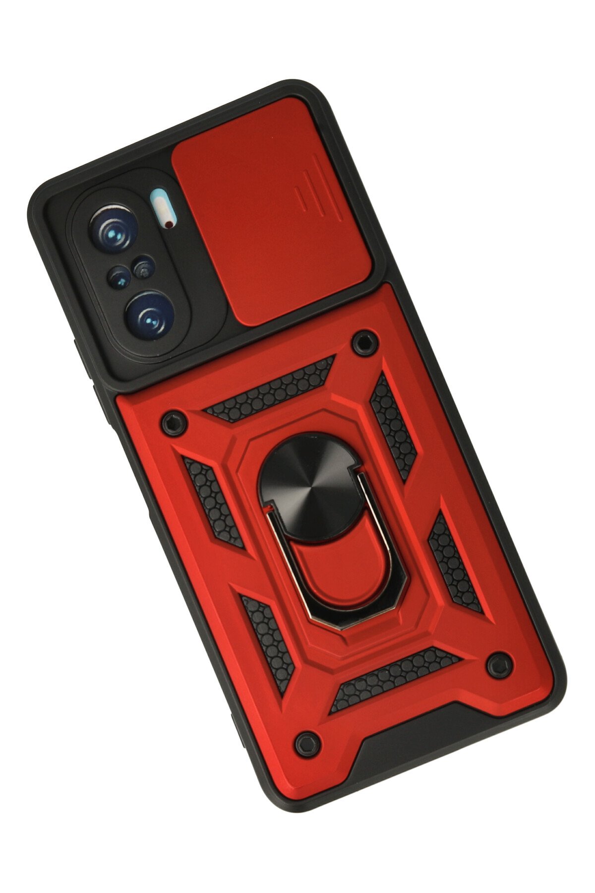 Newface Xiaomi Redmi K40 Kılıf Simli Yüzüklü Silikon - Sarı