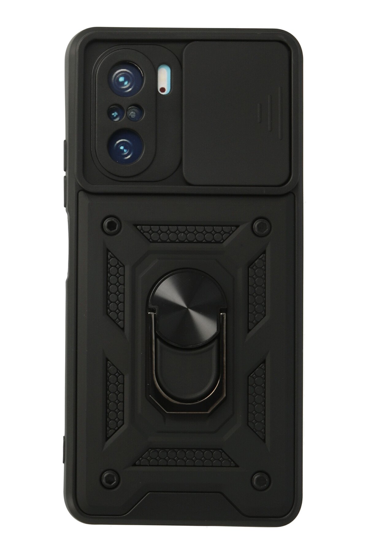 Newface Xiaomi Redmi K40 Kılıf Viktor Yüzüklü Silikon - Pudra