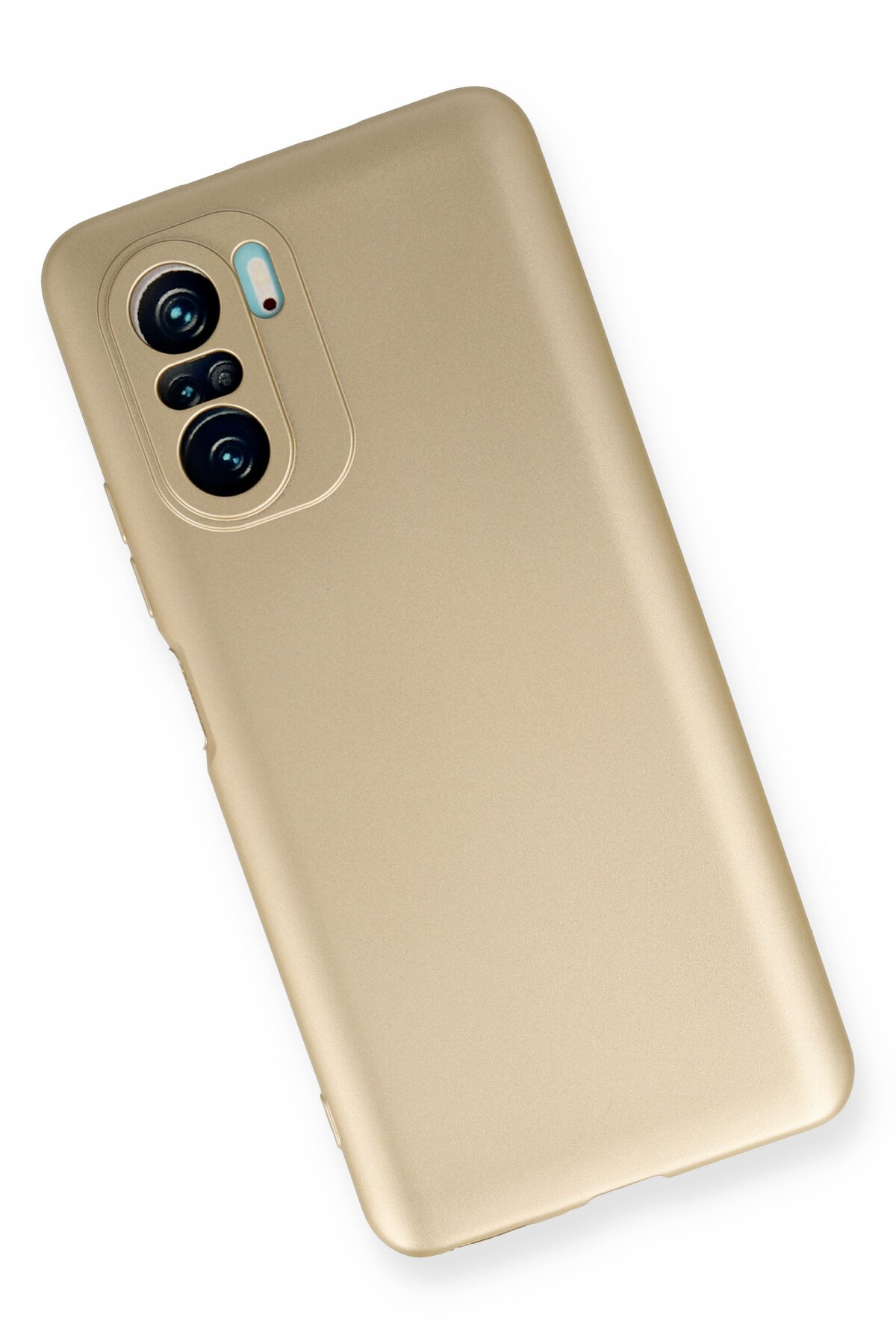 Newface Xiaomi Redmi K40 Kılıf Simli Yüzüklü Silikon - Sarı