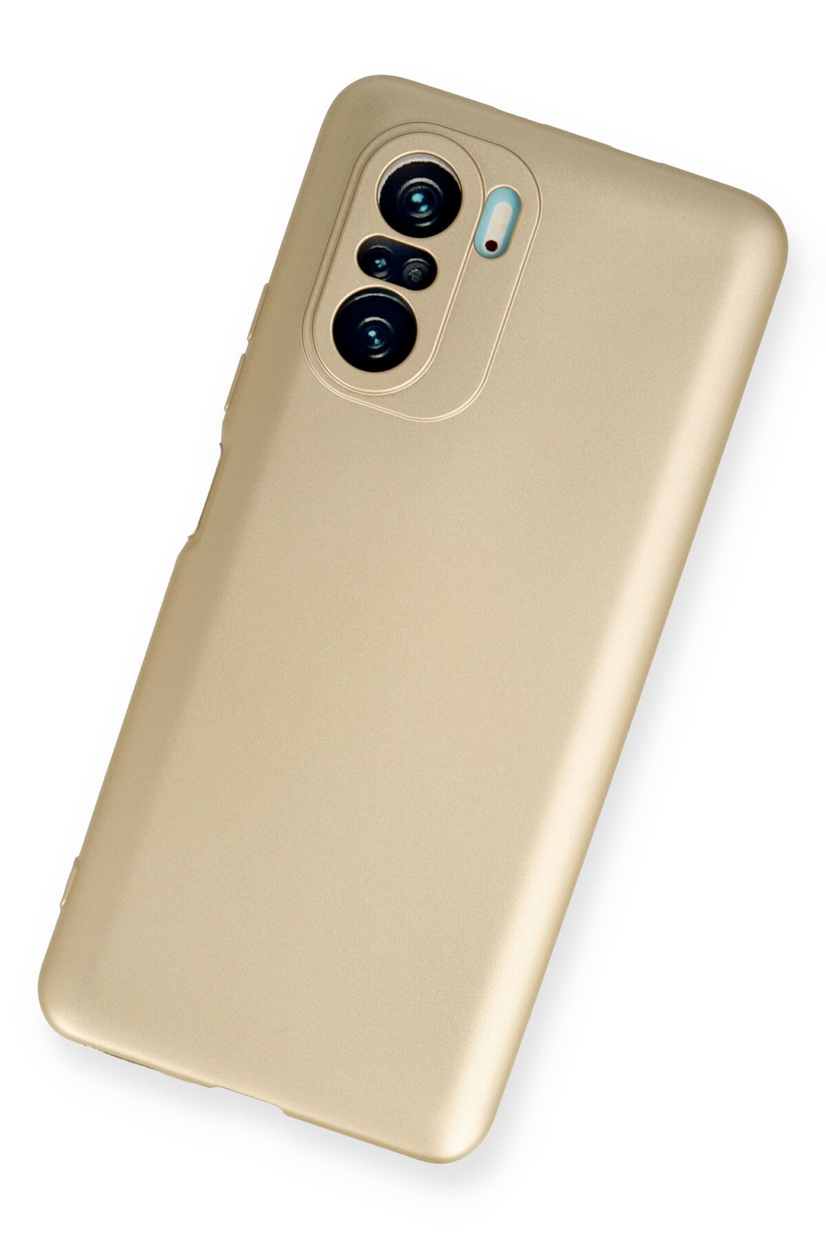Newface Xiaomi Redmi K40 Kılıf Simli Yüzüklü Silikon - Sarı