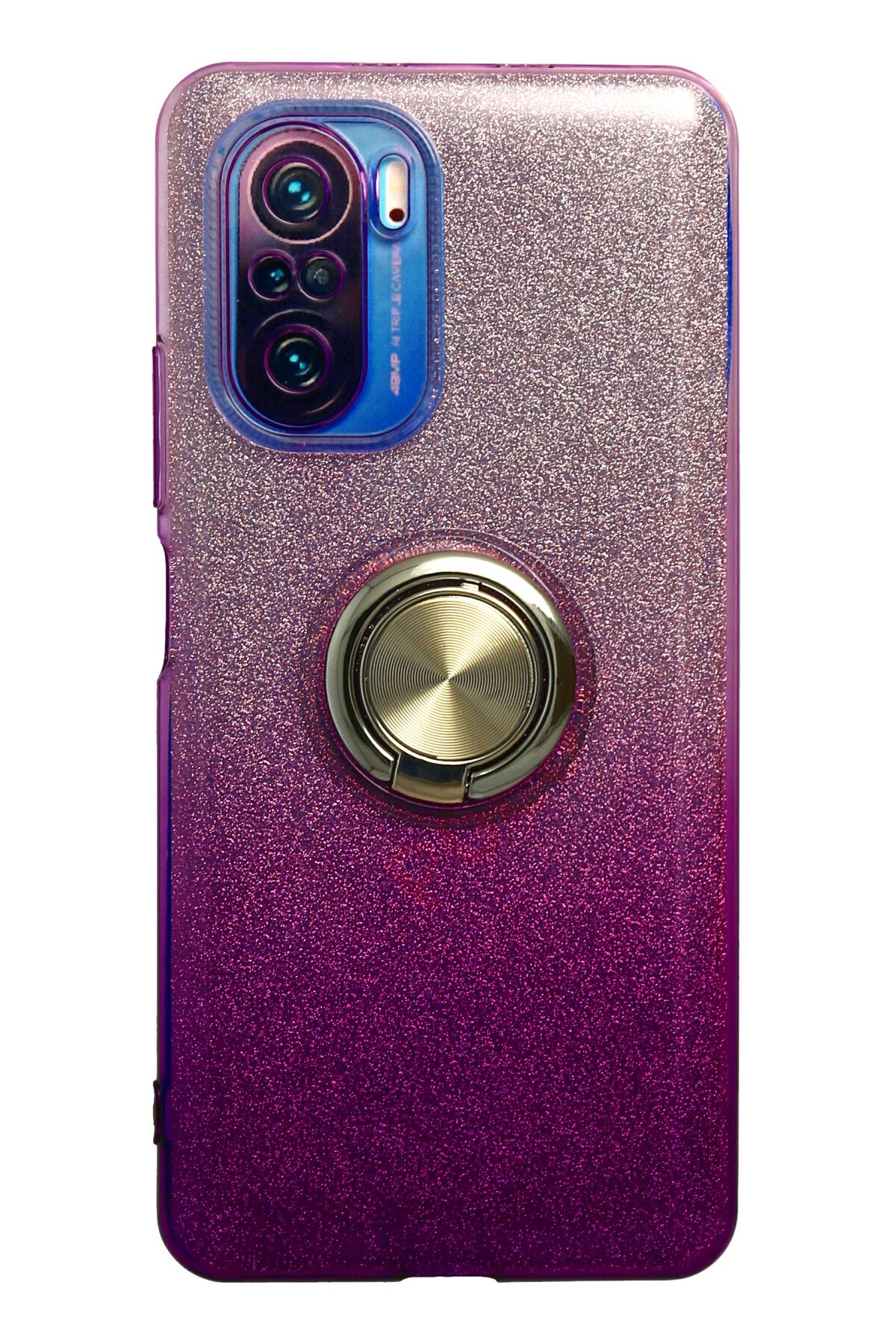 Newface Xiaomi Redmi K40 Kılıf Montreal Yüzüklü Silikon Kapak - Siyah