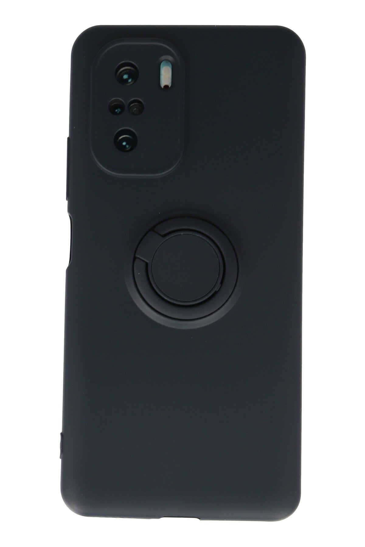 Newface Xiaomi Redmi K40 Kılıf Palm Buzlu Kamera Sürgülü Silikon - Siyah