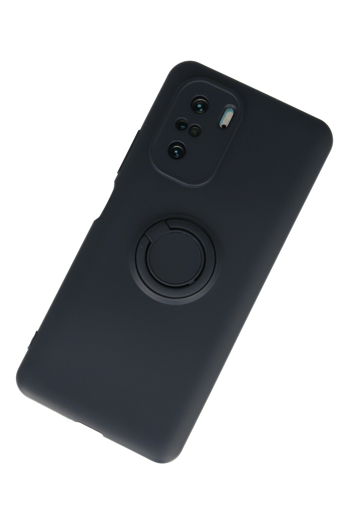 Newface Xiaomi Redmi K40 Kılıf Palm Buzlu Kamera Sürgülü Silikon - Siyah