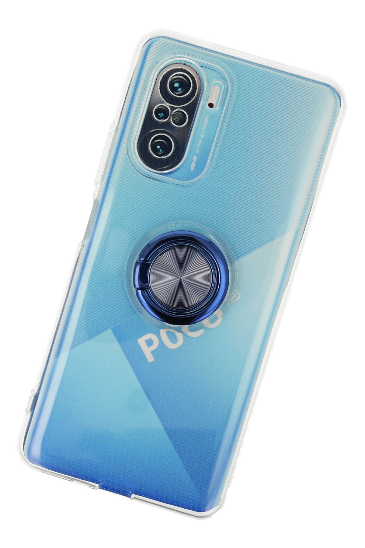 Newface Xiaomi Redmi K40 Pro Kılıf Zegna Yüzüklü Silikon Kapak - Gümüş