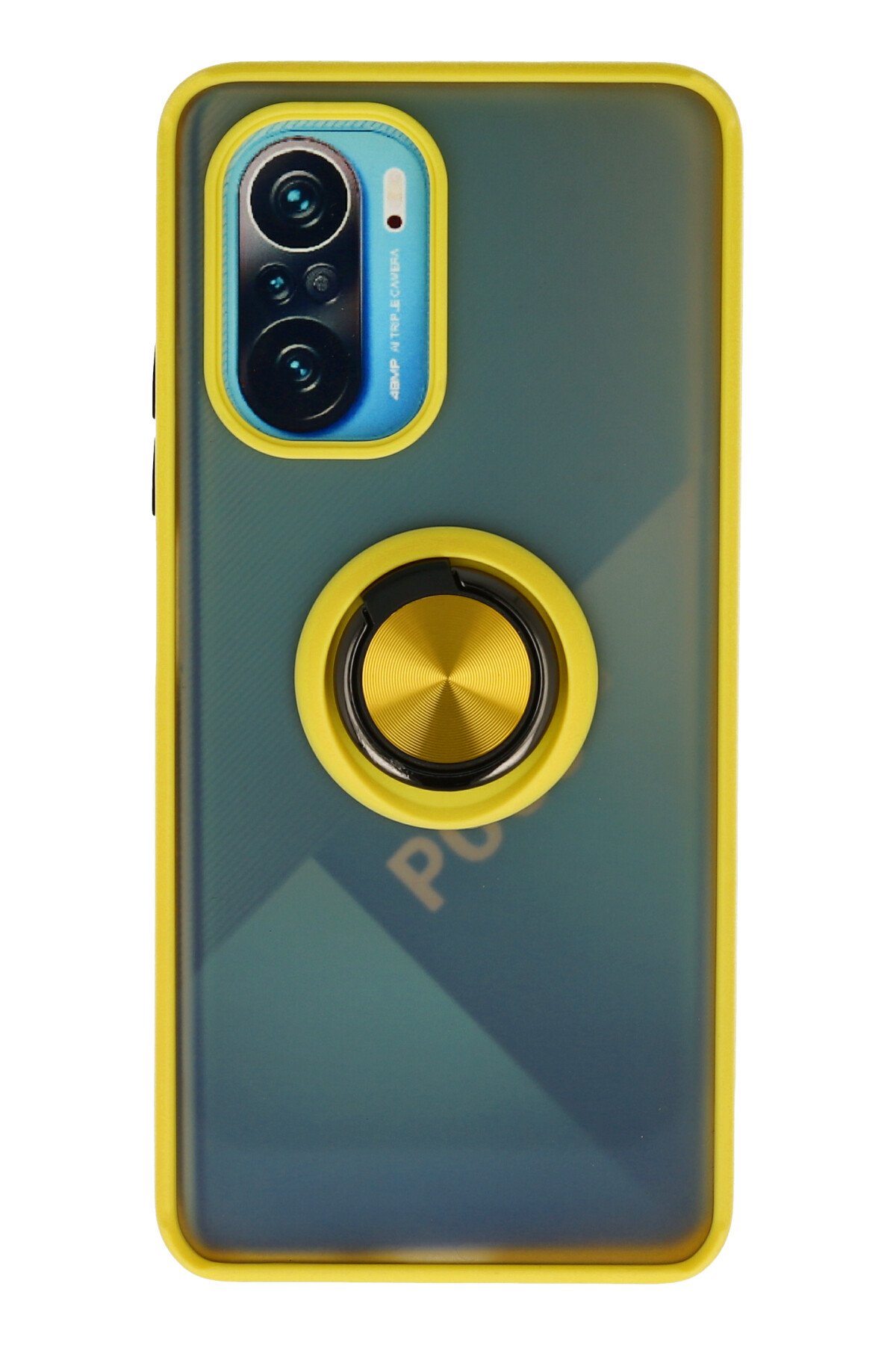 Newface Xiaomi Redmi K40 Pro Kılıf Sofya Yüzüklü Silikon Kapak - Kırmızı