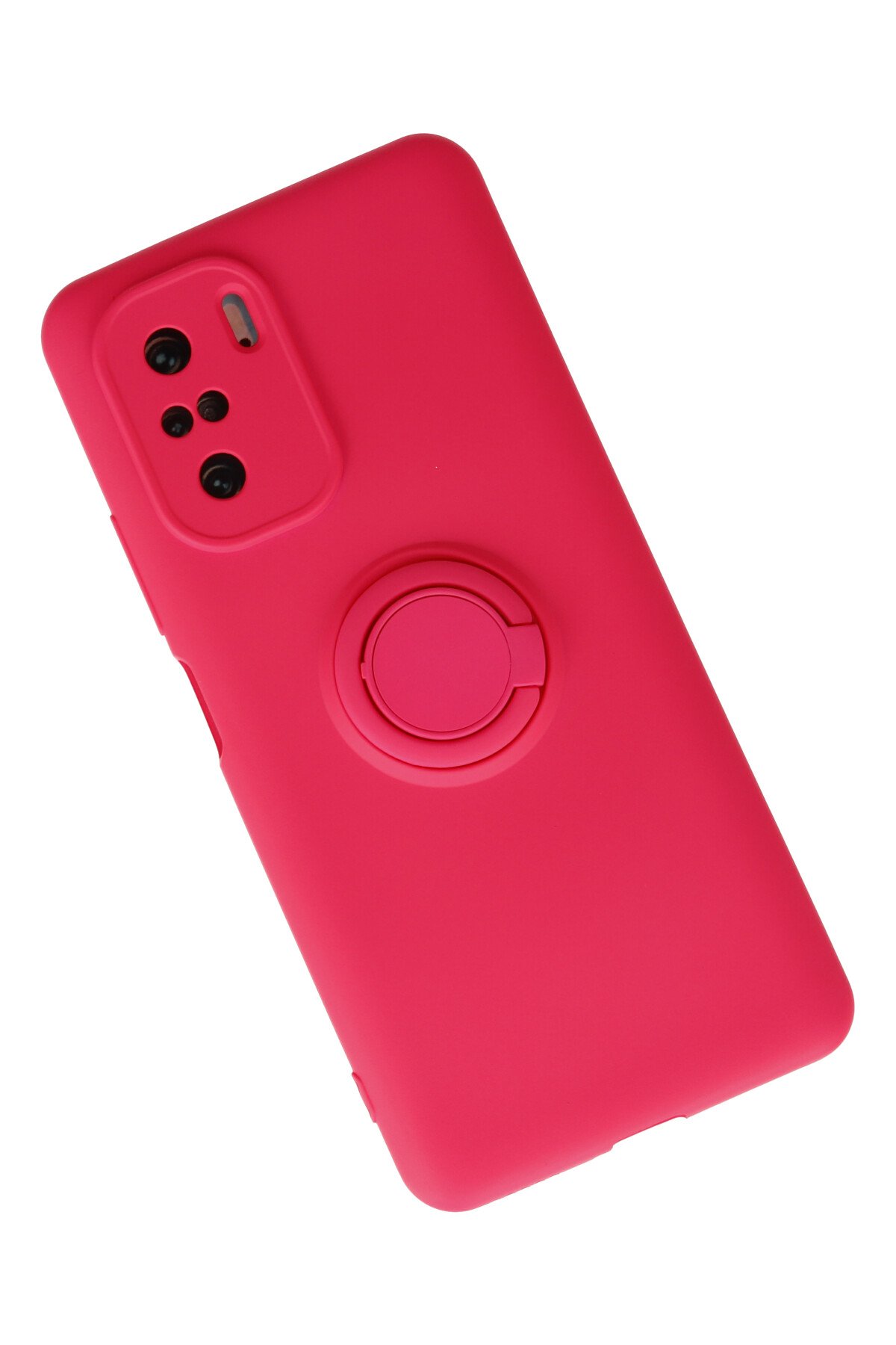 Newface Xiaomi Redmi K40 Pro Kılıf Pars Lens Yüzüklü Silikon - Gümüş