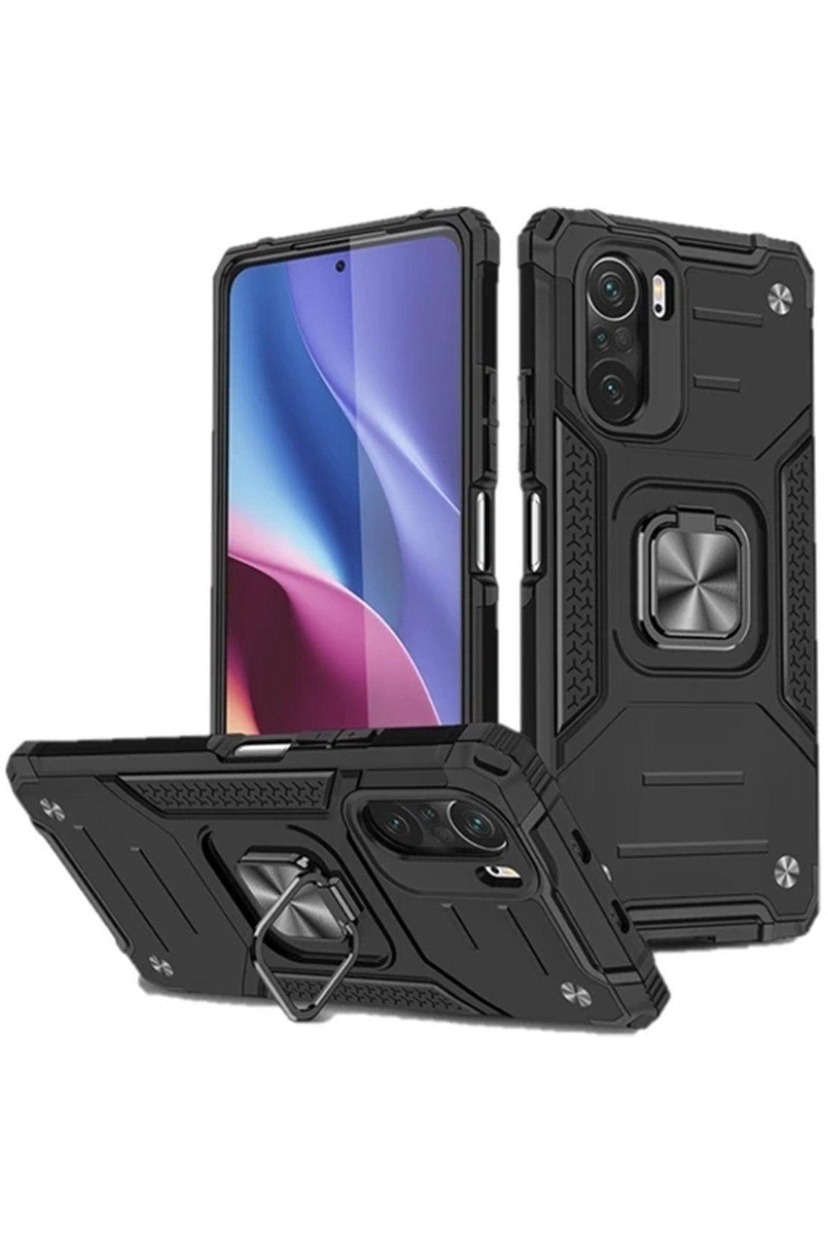 Newface Xiaomi Redmi K40 Pro Kılıf Palm Buzlu Kamera Sürgülü Silikon - Yeşil
