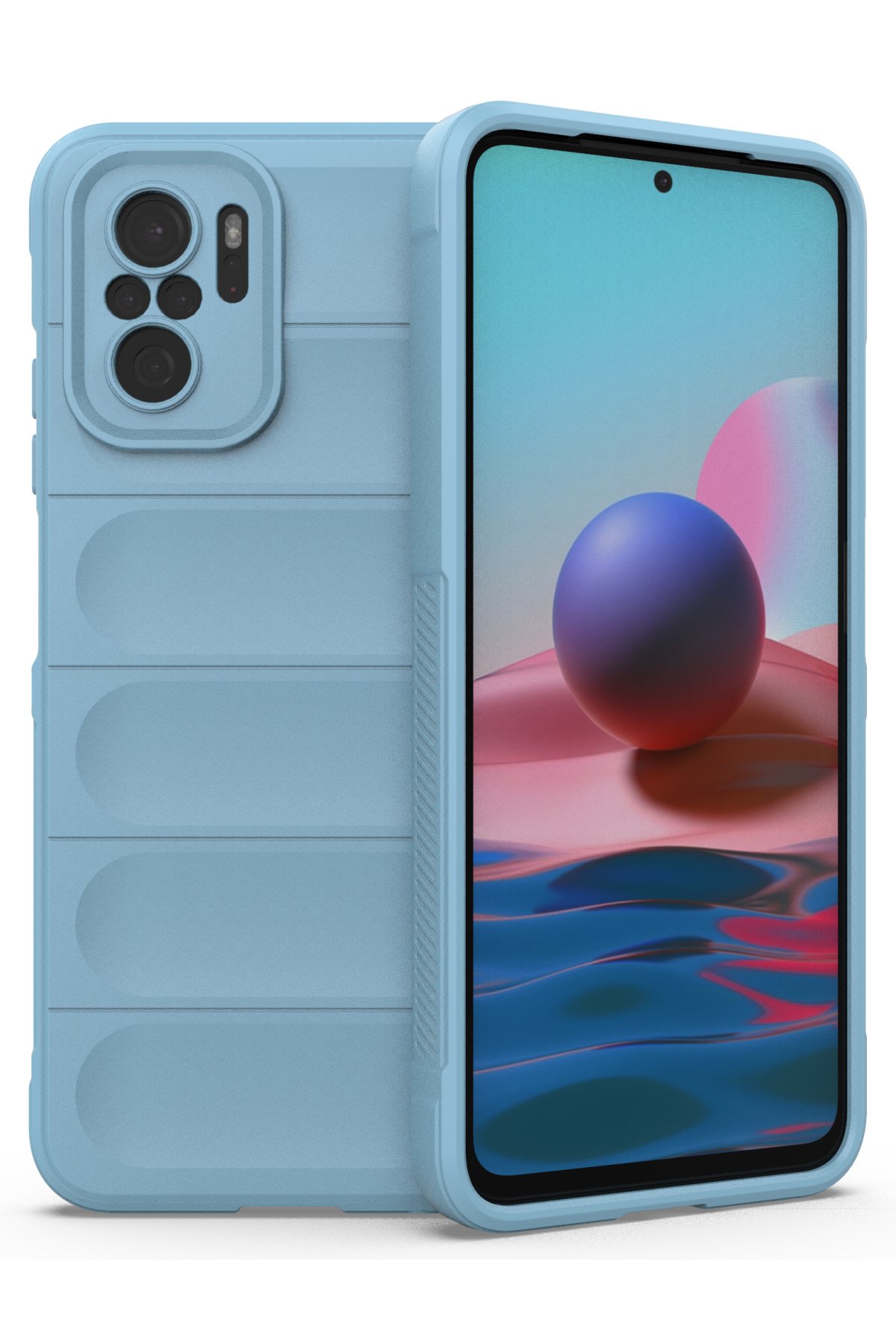 Newface Xiaomi Redmi Note 10 Kılıf Optimum Silikon - Sky Blue