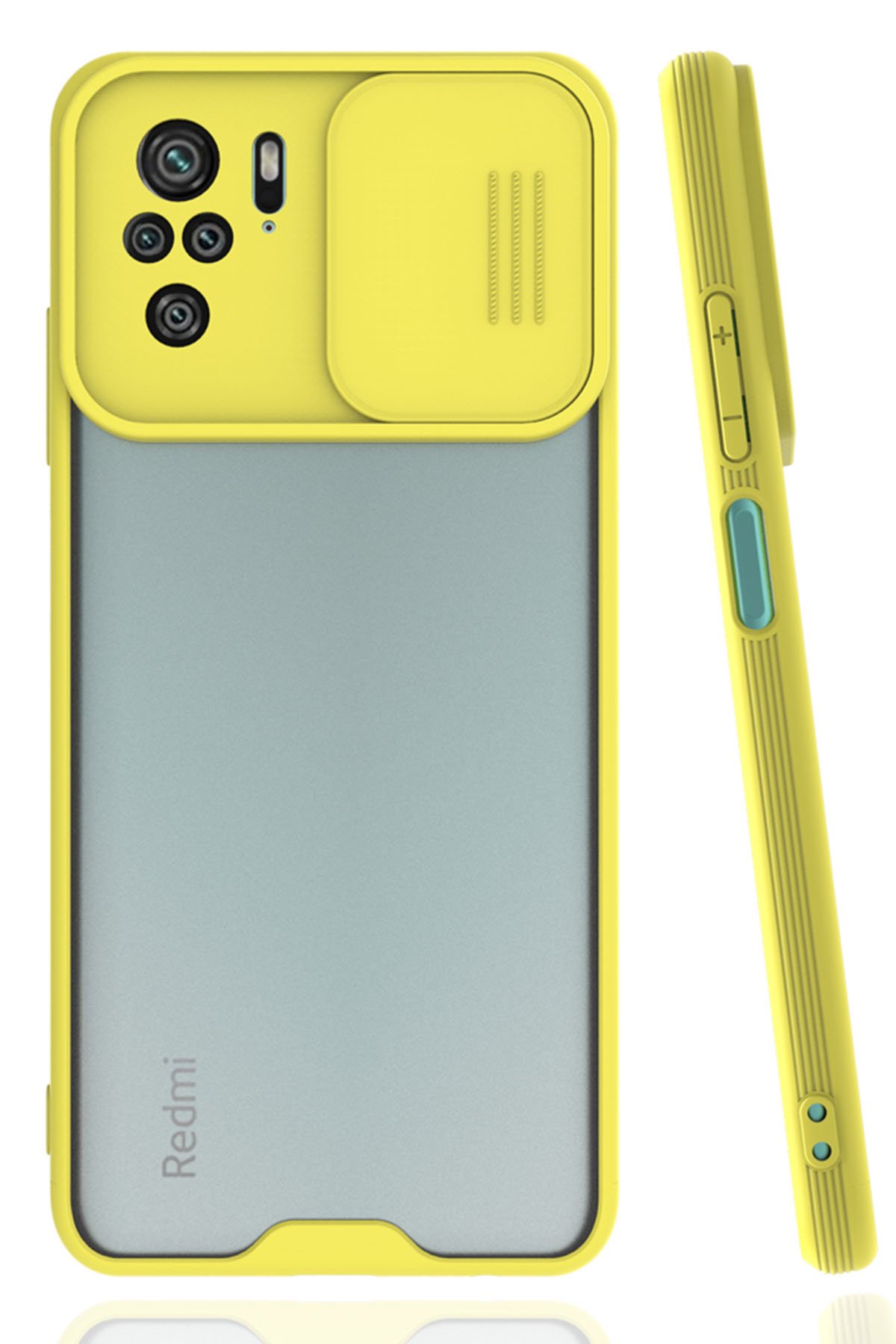 Newface Xiaomi Redmi Note 10 Kılıf Lansman Glass Kapak - Lacivert