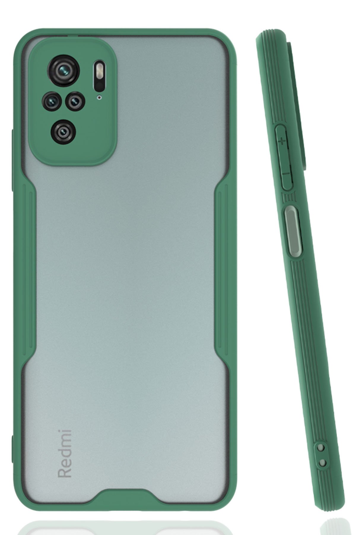 Newface Xiaomi Redmi Note 10 Kılıf Zuma Kartvizitli Yüzüklü Silikon - Kırmızı