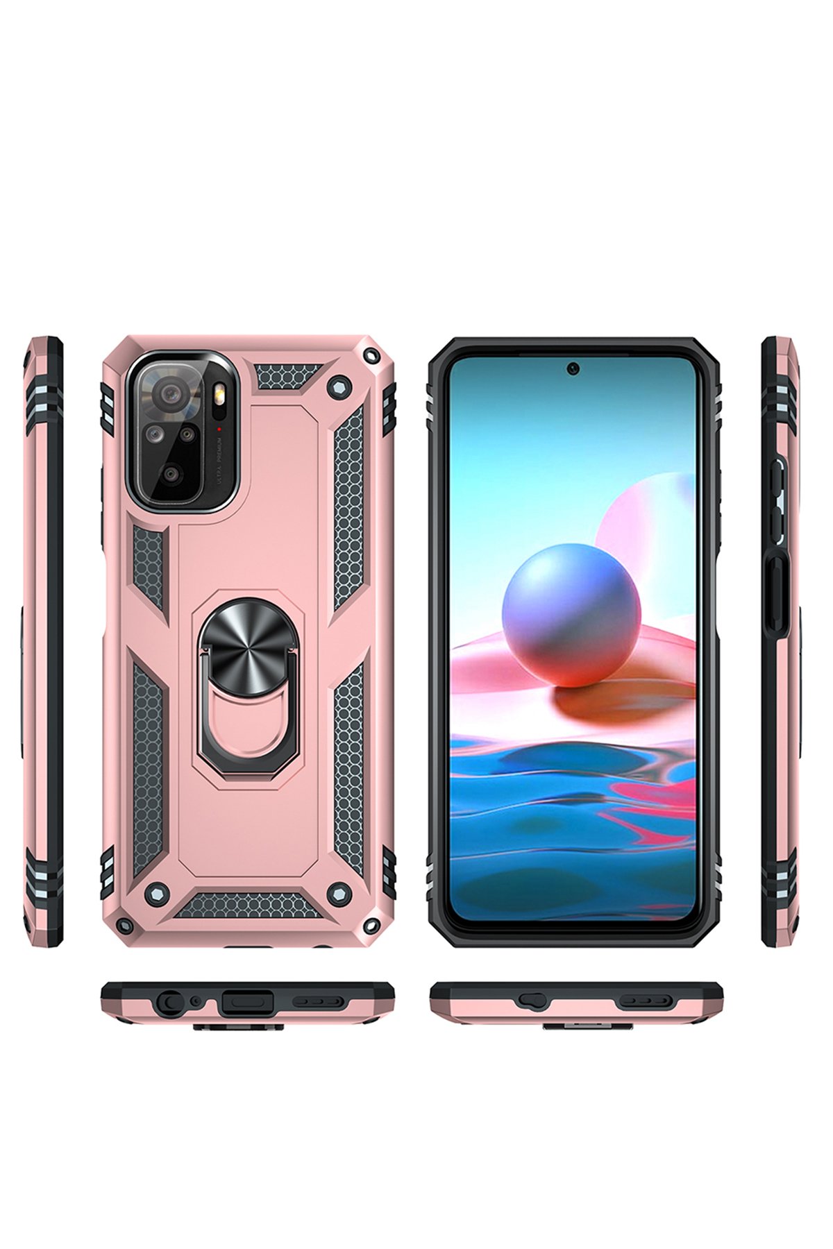 Newface Xiaomi Poco M5s Kılıf Volet Silikon - Siyah