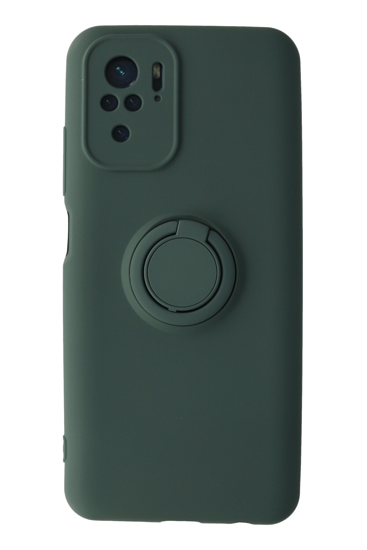 Newface Xiaomi Redmi Note 10 Kılıf Range Yüzüklü Silikon - Kırmızı