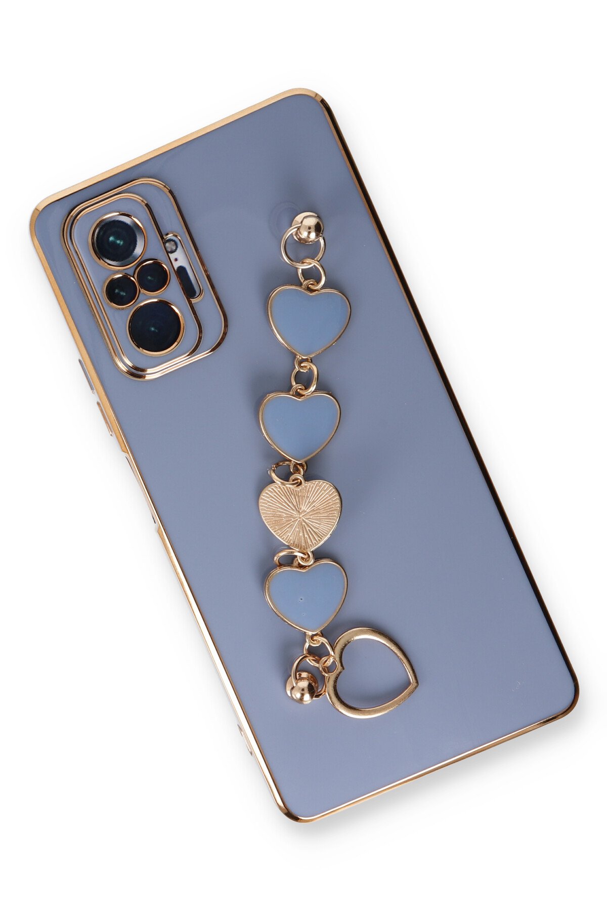 Newface Xiaomi Redmi Note 10 Pro Kılıf Sofya Yüzüklü Silikon Kapak - Rose