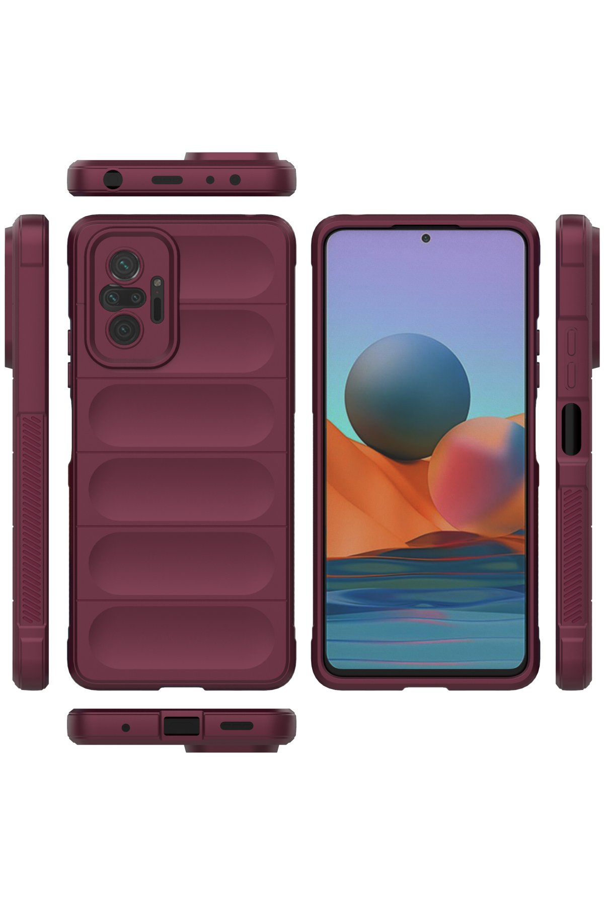 Newface Xiaomi Redmi Note 10 Pro Kılıf Platin Silikon - Lila