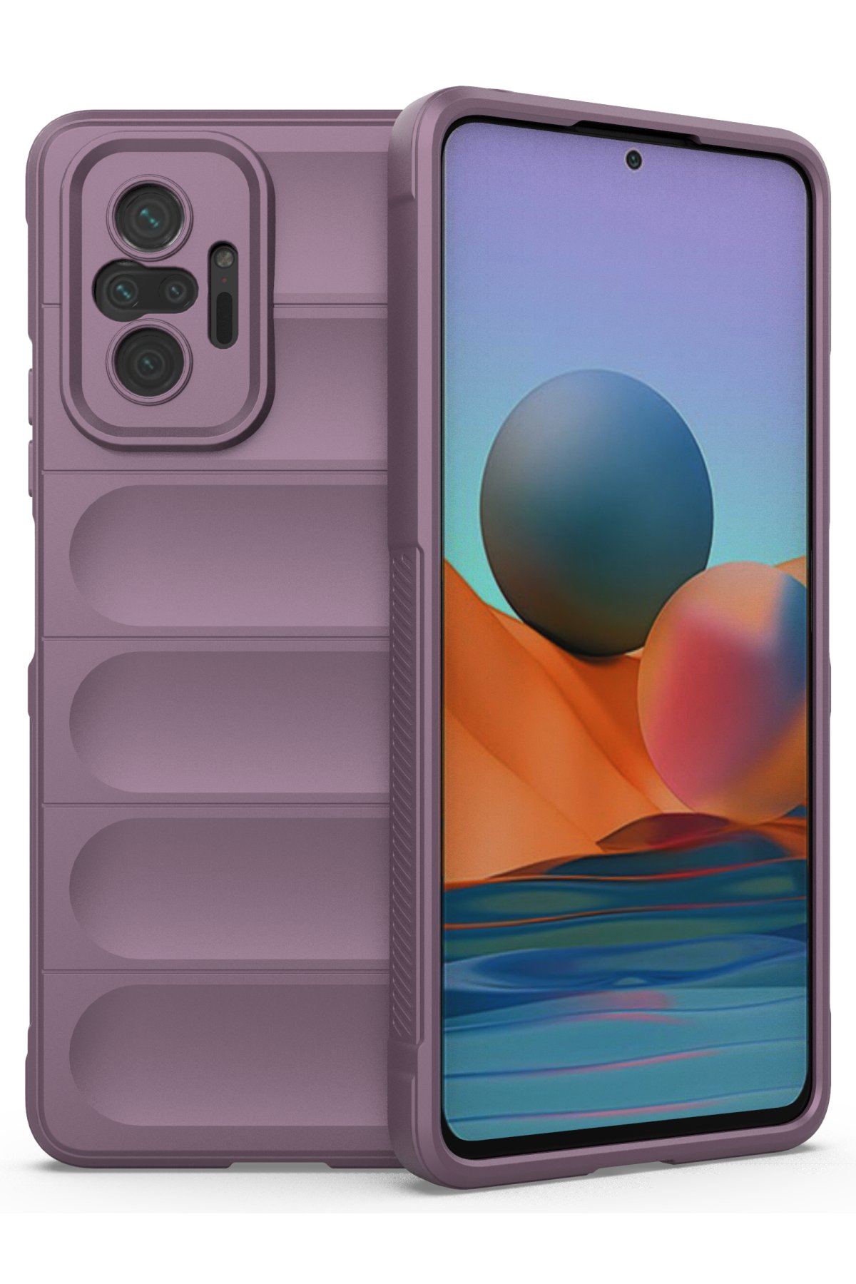 Newface Xiaomi Redmi Note 10 Pro Kılıf Pars Lens Yüzüklü Silikon - Siyah