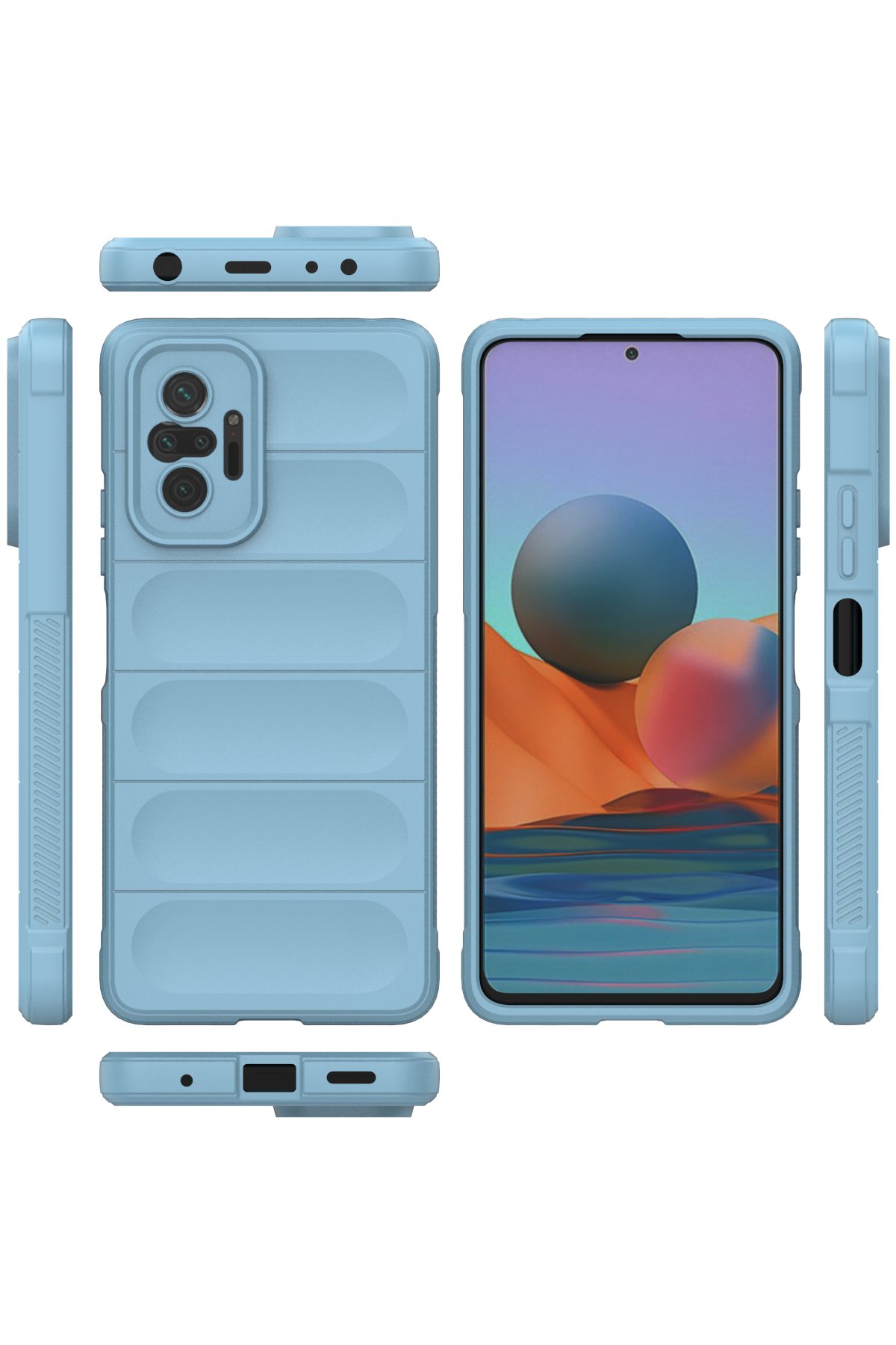 Newface Xiaomi Redmi Note 10 Pro Kılıf Platin Silikon - Siyah