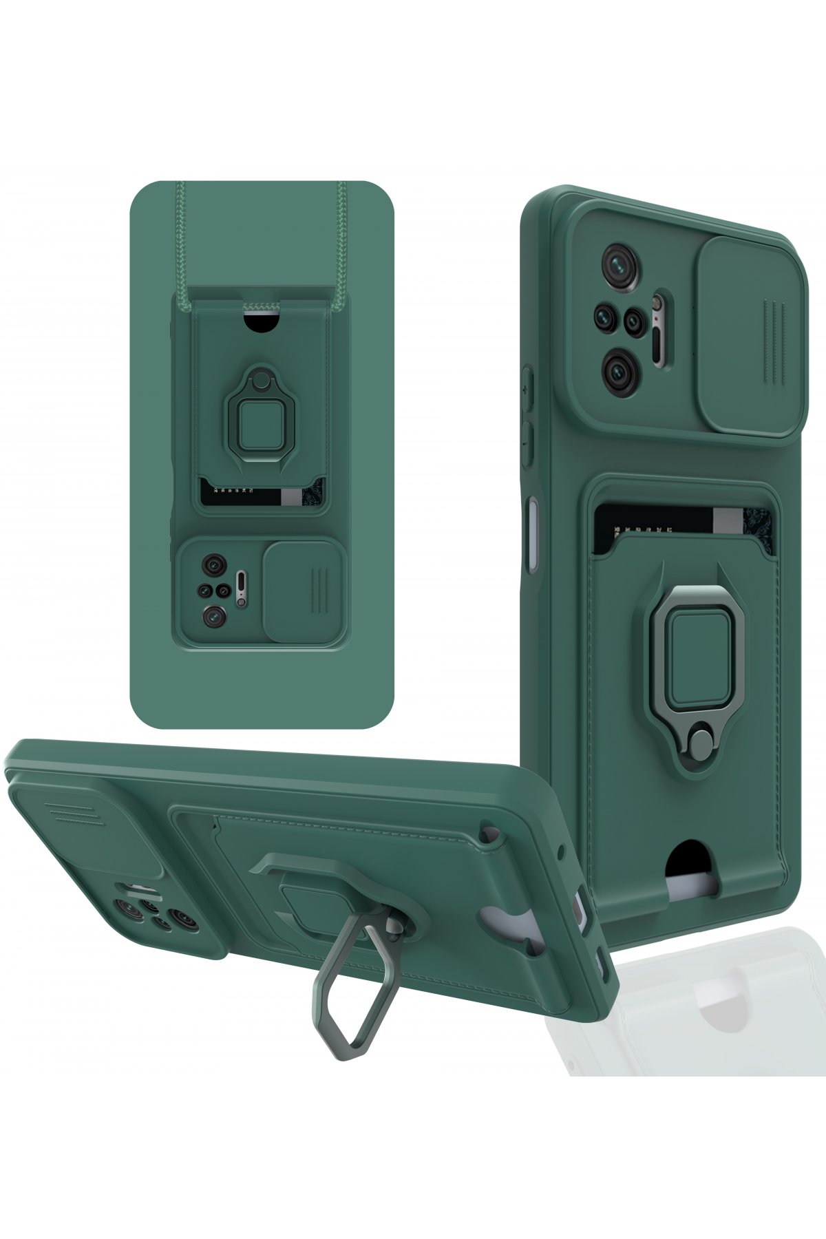 Newface Xiaomi Redmi Note 10 Pro Kılıf Montreal Silikon Kapak - Yeşil