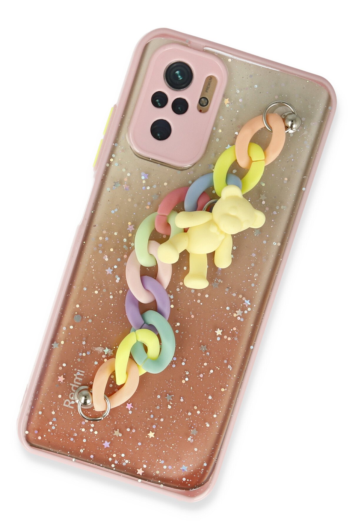 Newface Xiaomi Redmi Note 10S Kılıf Sweet Desenli Silikon Kapak - Pembe