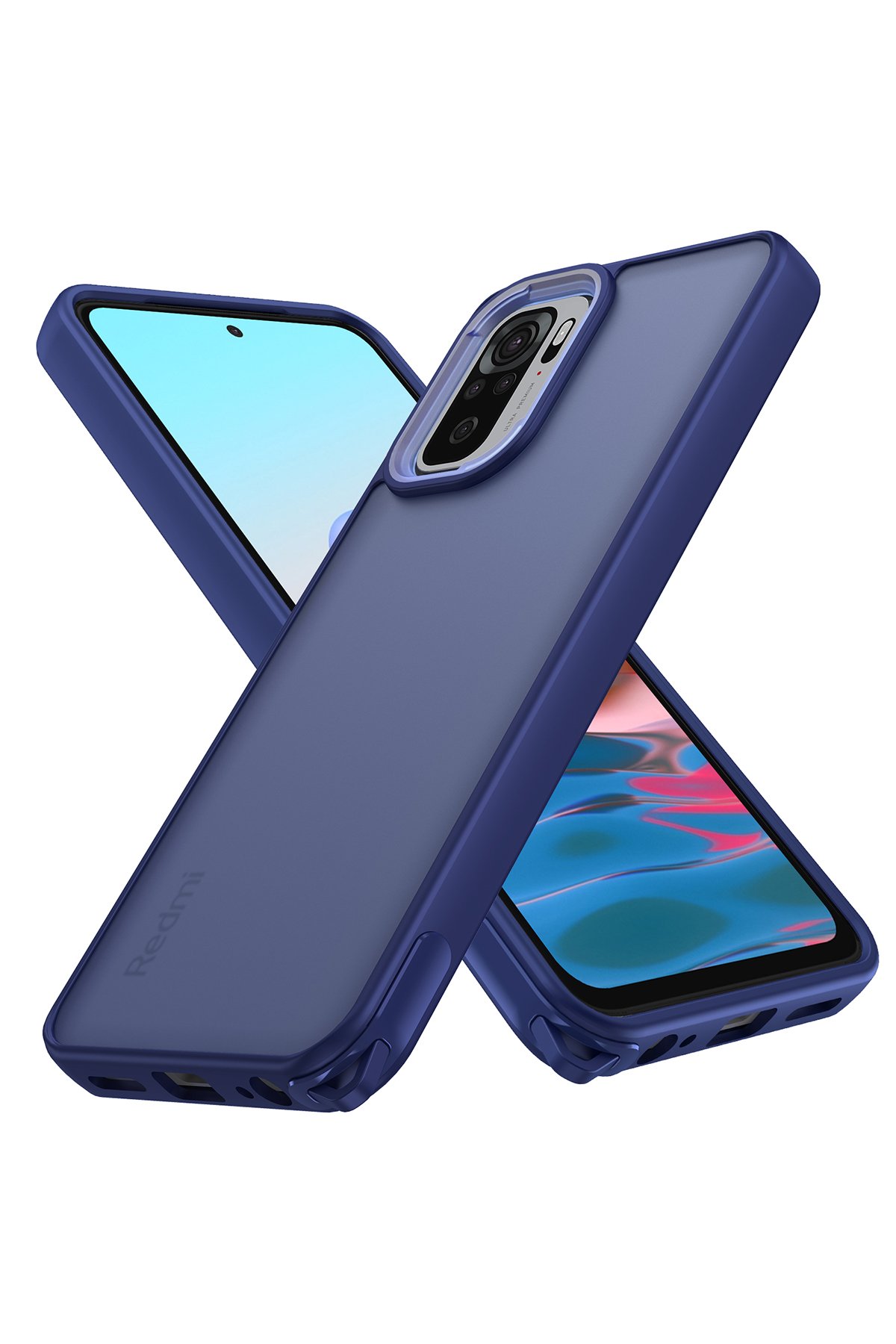 Newface Xiaomi Redmi Note 10S Kılıf Palm Buzlu Kamera Sürgülü Silikon - Siyah