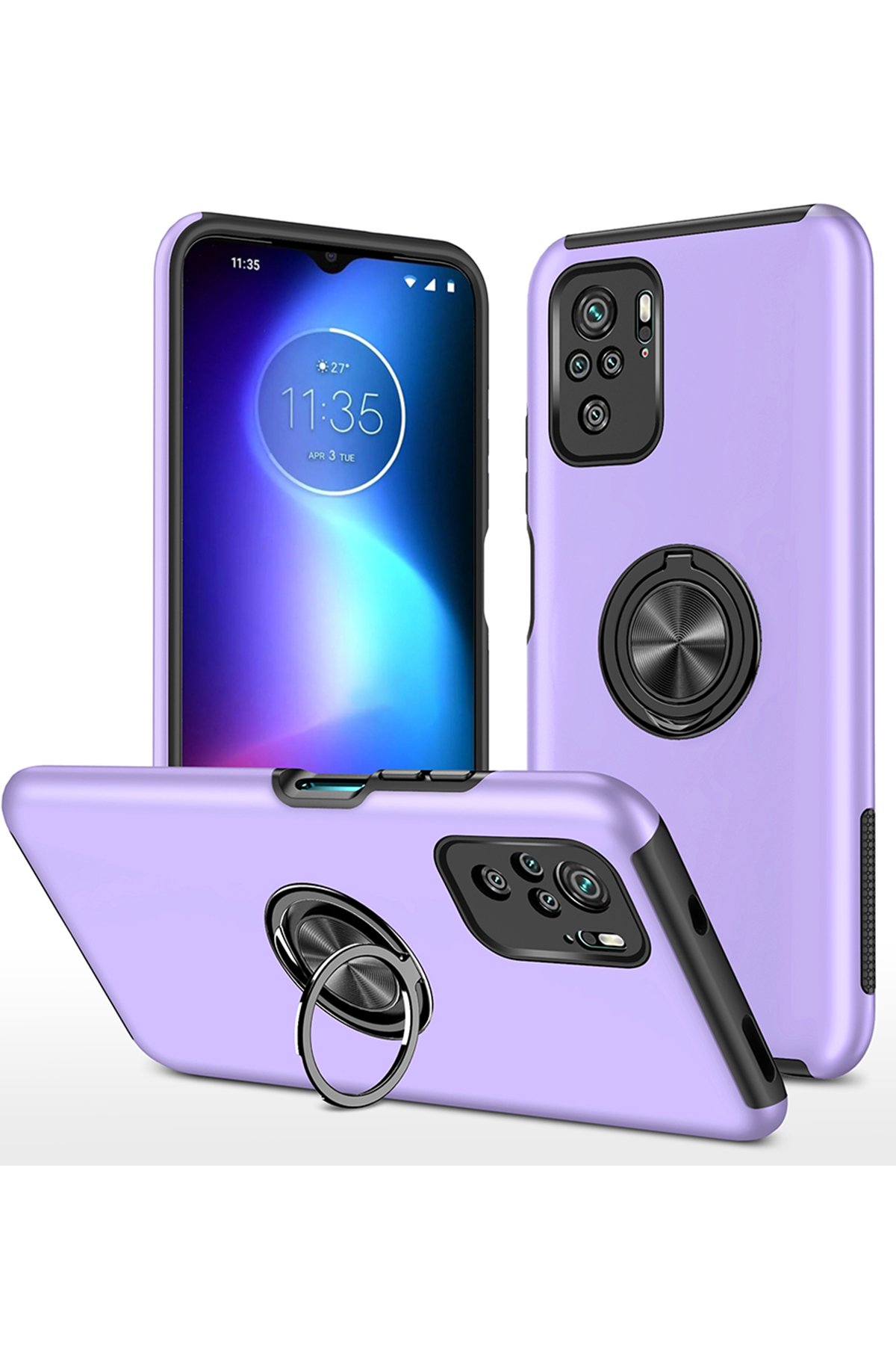 Newface Xiaomi Redmi Note 10S Kılıf Volet Silikon - Beyaz