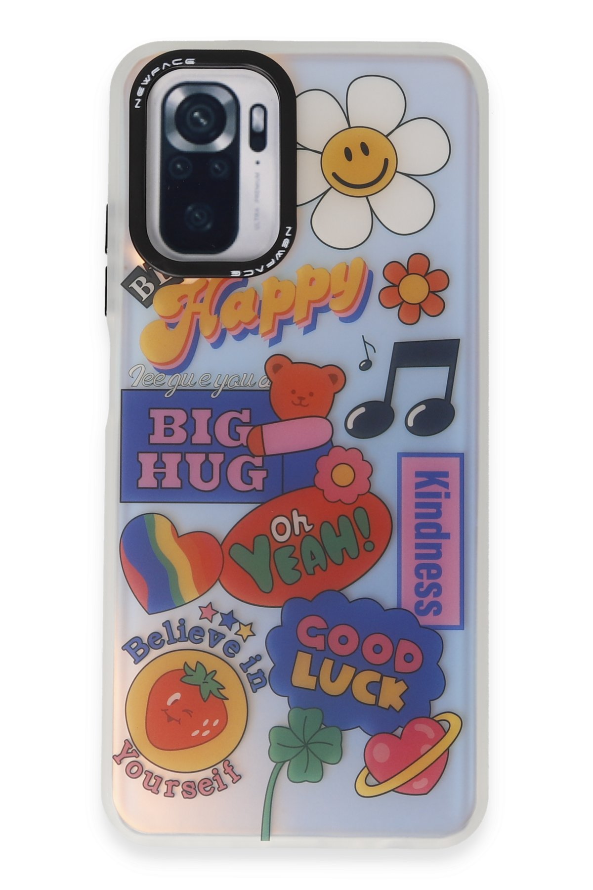 Newface Xiaomi Redmi Note 10S Kılıf Volet Silikon - Siyah