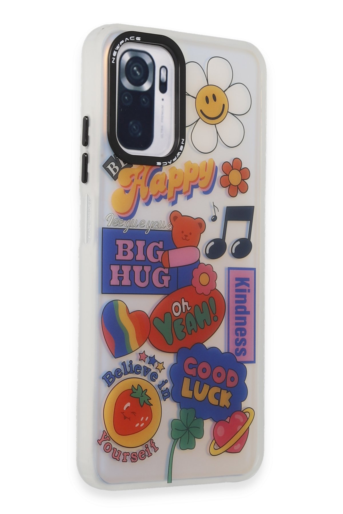 Newface Xiaomi Redmi Note 10S Kılıf Volet Silikon - Siyah