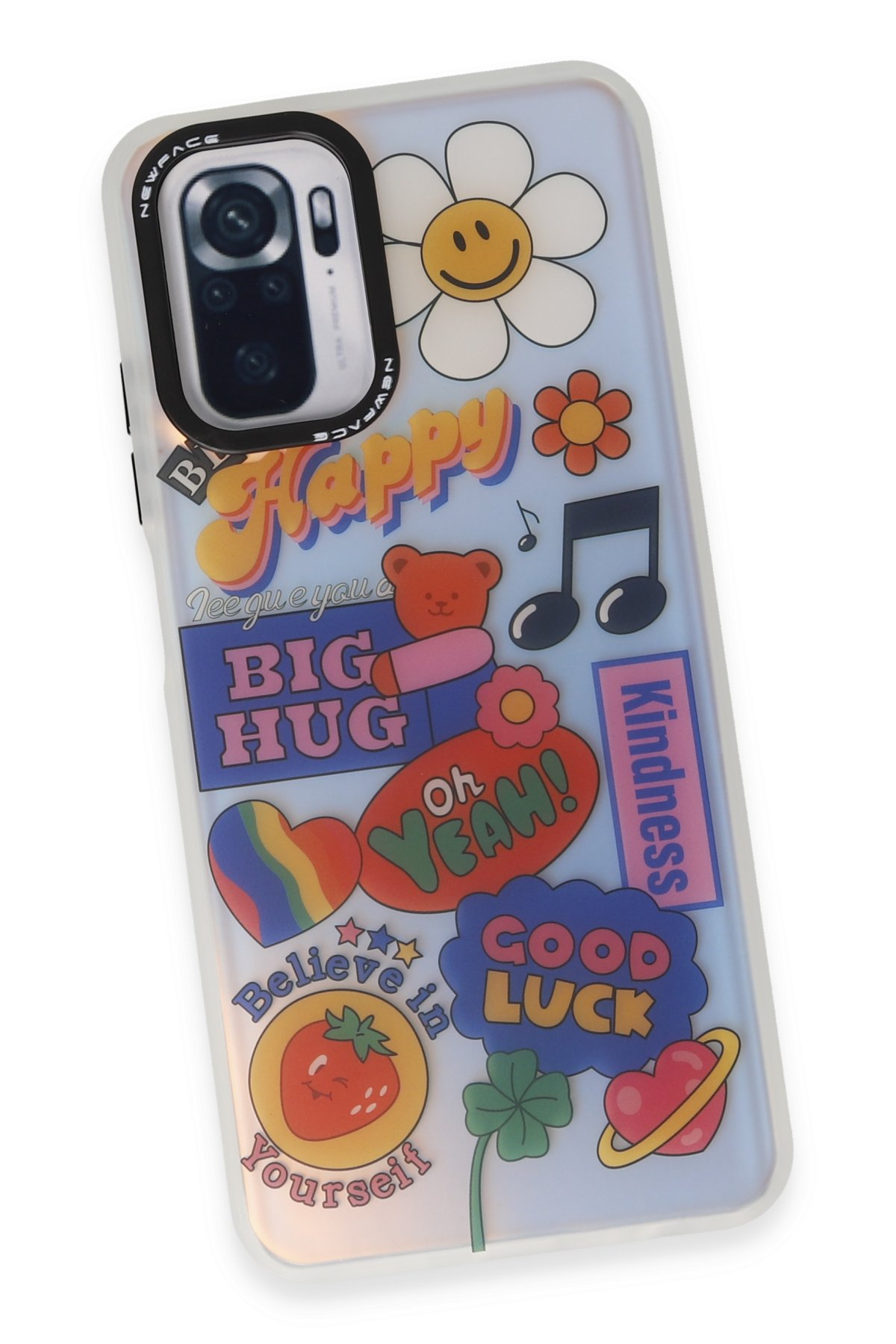 Newface Xiaomi Redmi Note 10S Kılıf Volet Silikon - Siyah