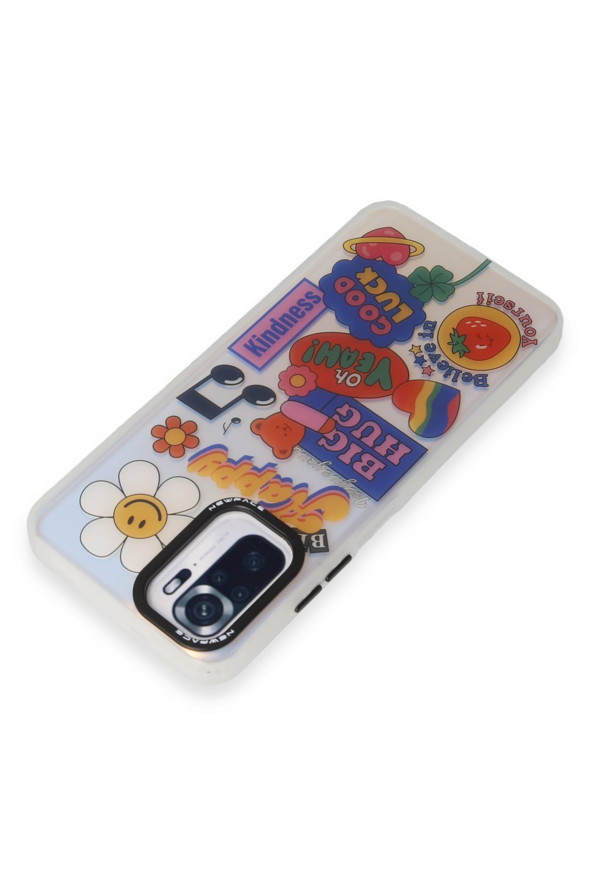 Newface Xiaomi Redmi Note 10S Kılıf Volet Silikon - Siyah