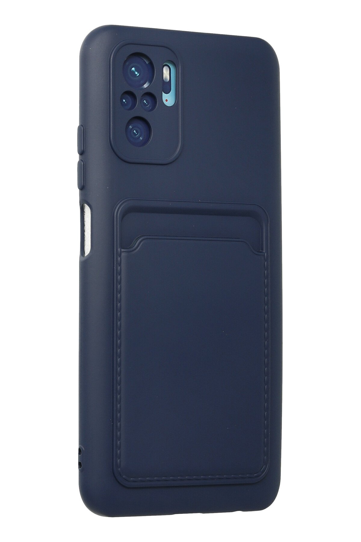 Newface Xiaomi Redmi Note 10S Kılıf Lansman Glass Kapak - Lacivert