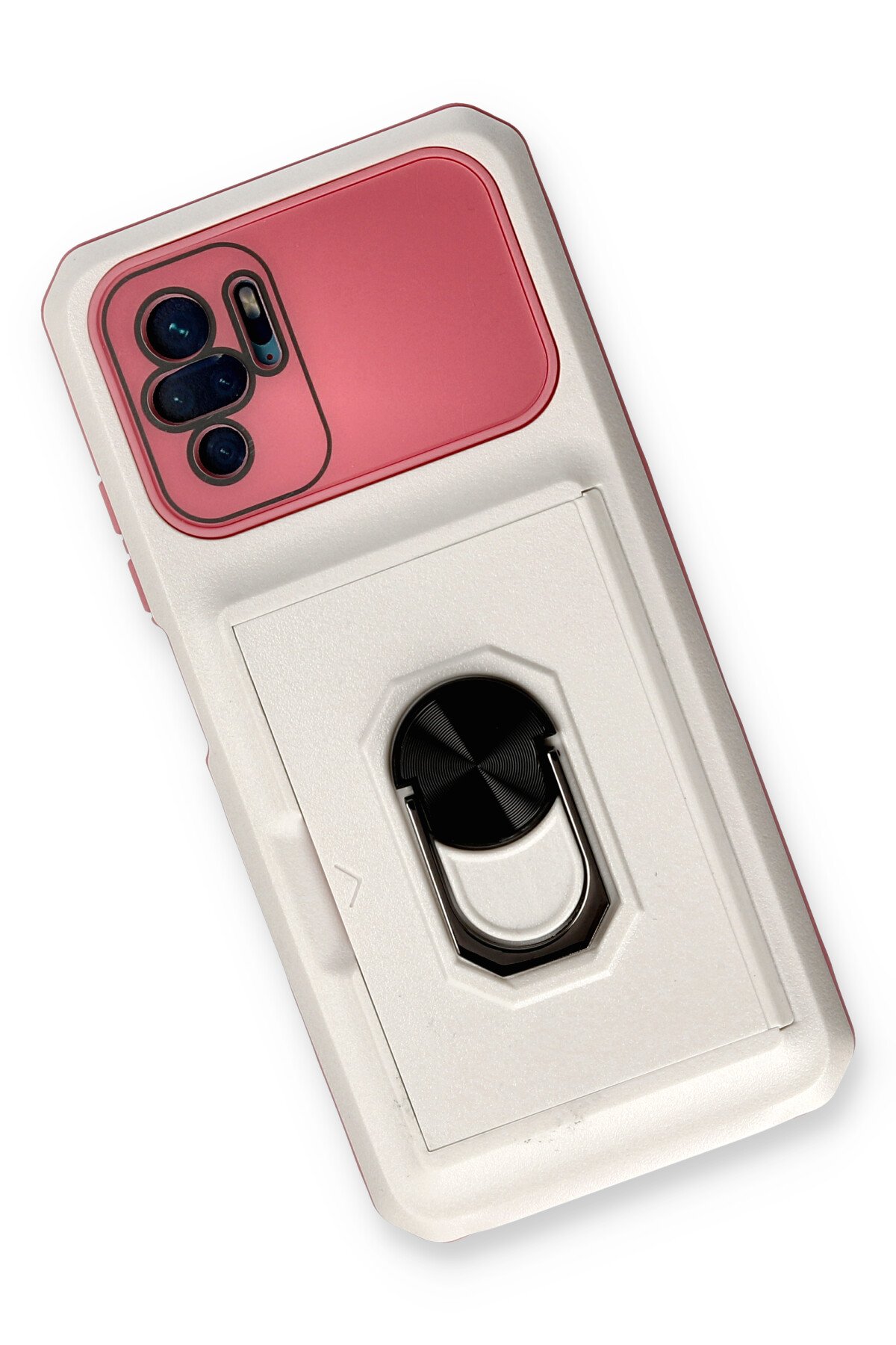 Newface Xiaomi Redmi Note 10S Kılıf Zuma Kartvizitli Yüzüklü Silikon - Lila