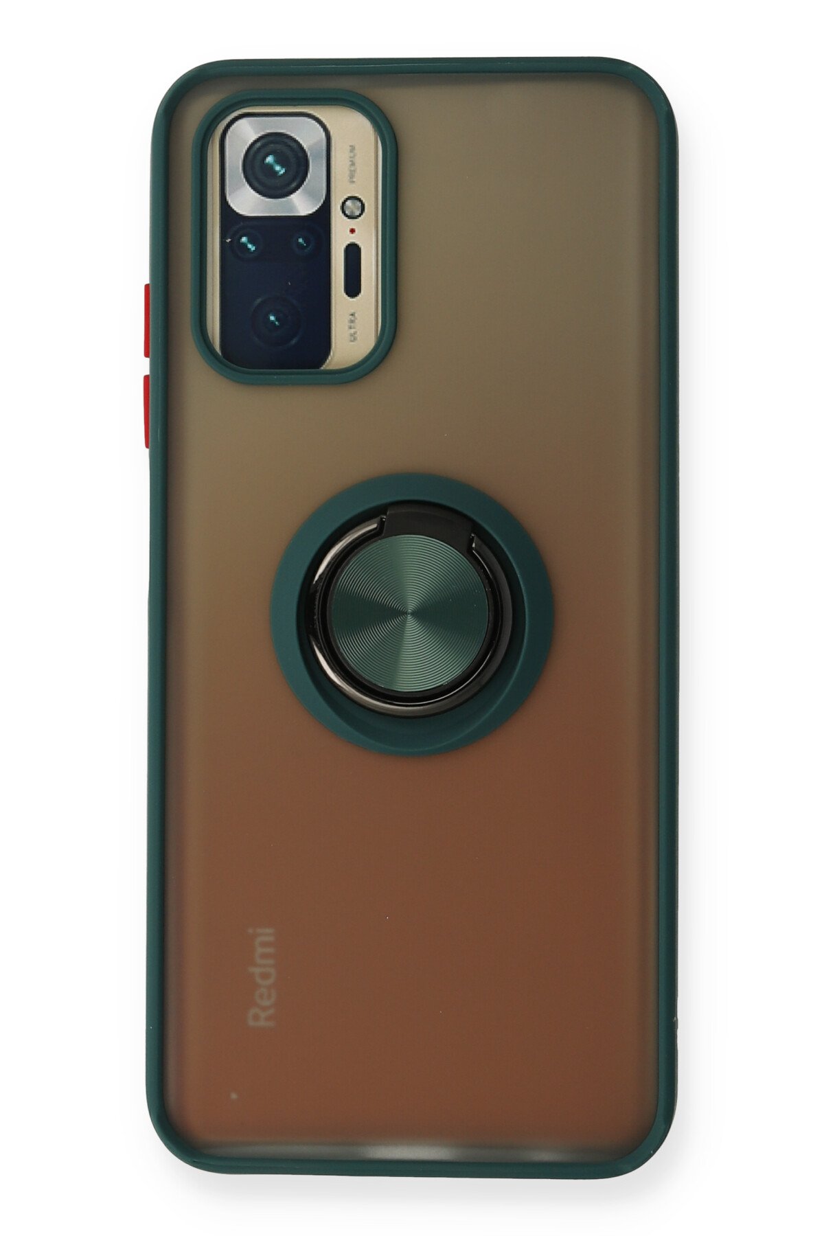 Newface Xiaomi Redmi Note 10S Kılıf Zuma Kartvizitli Yüzüklü Silikon - Kırmızı