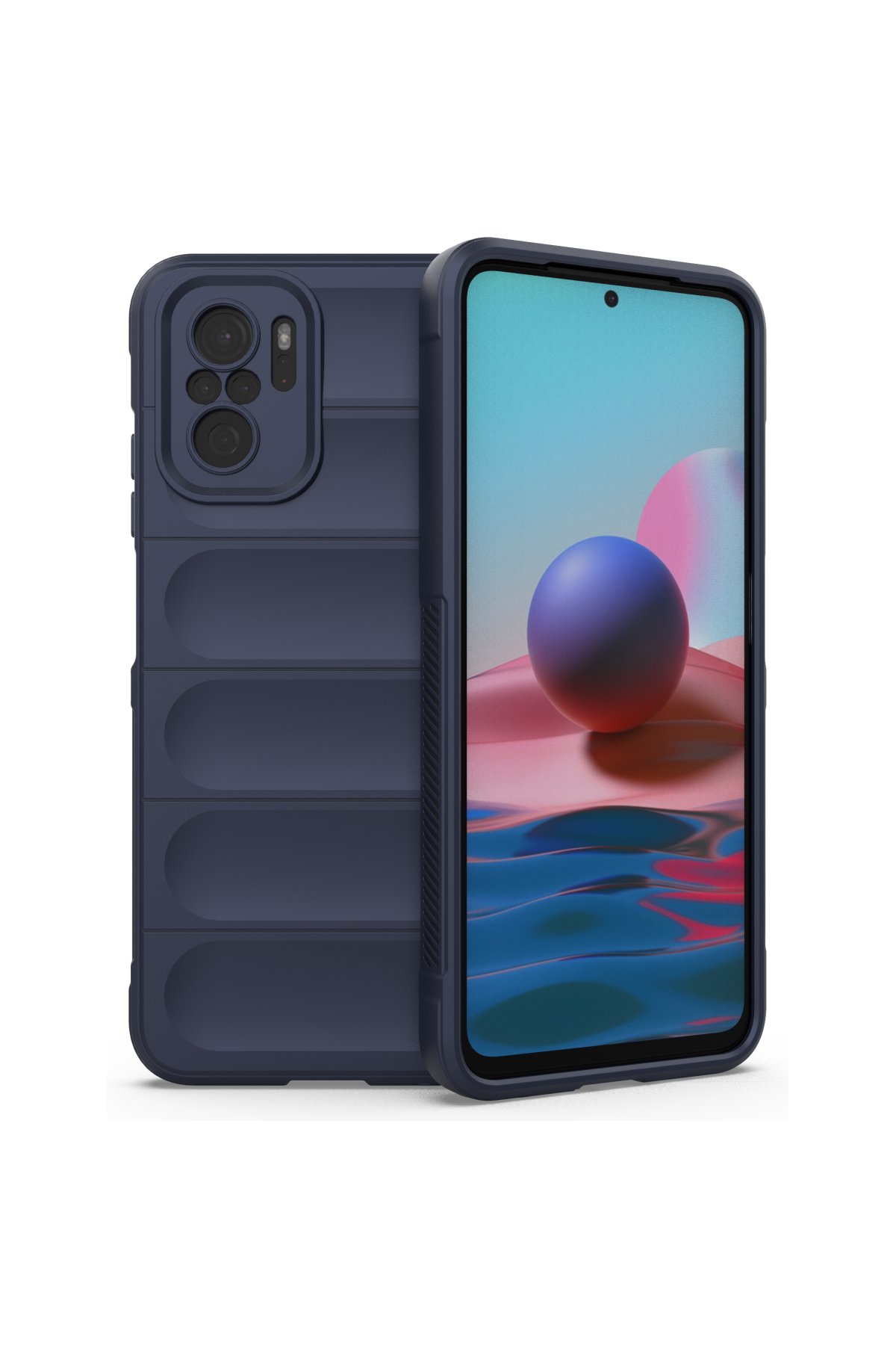 Newface Xiaomi Redmi Note 10S Kılıf Palm Buzlu Kamera Sürgülü Silikon - Siyah