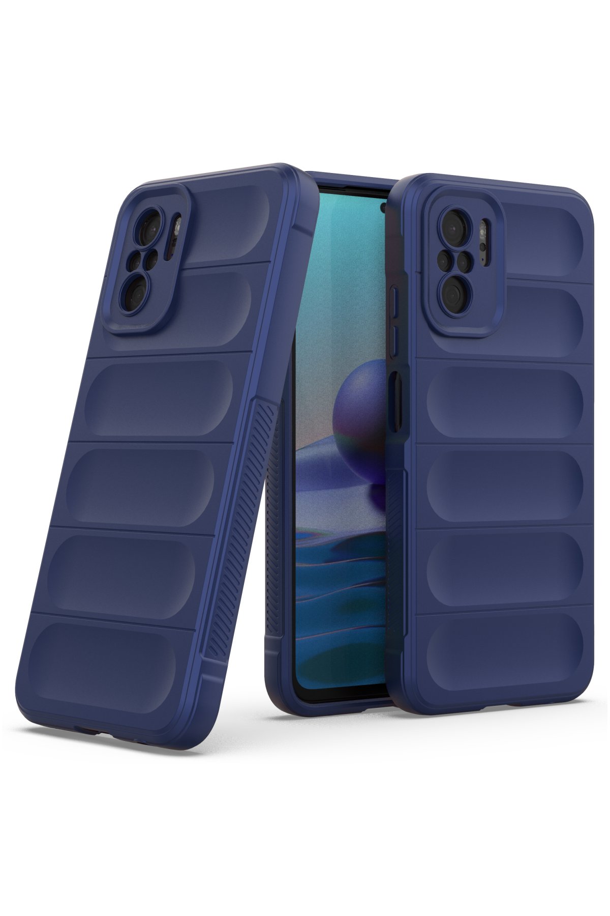 Newface Xiaomi Redmi Note 10S Kılıf Palm Buzlu Kamera Sürgülü Silikon - Siyah