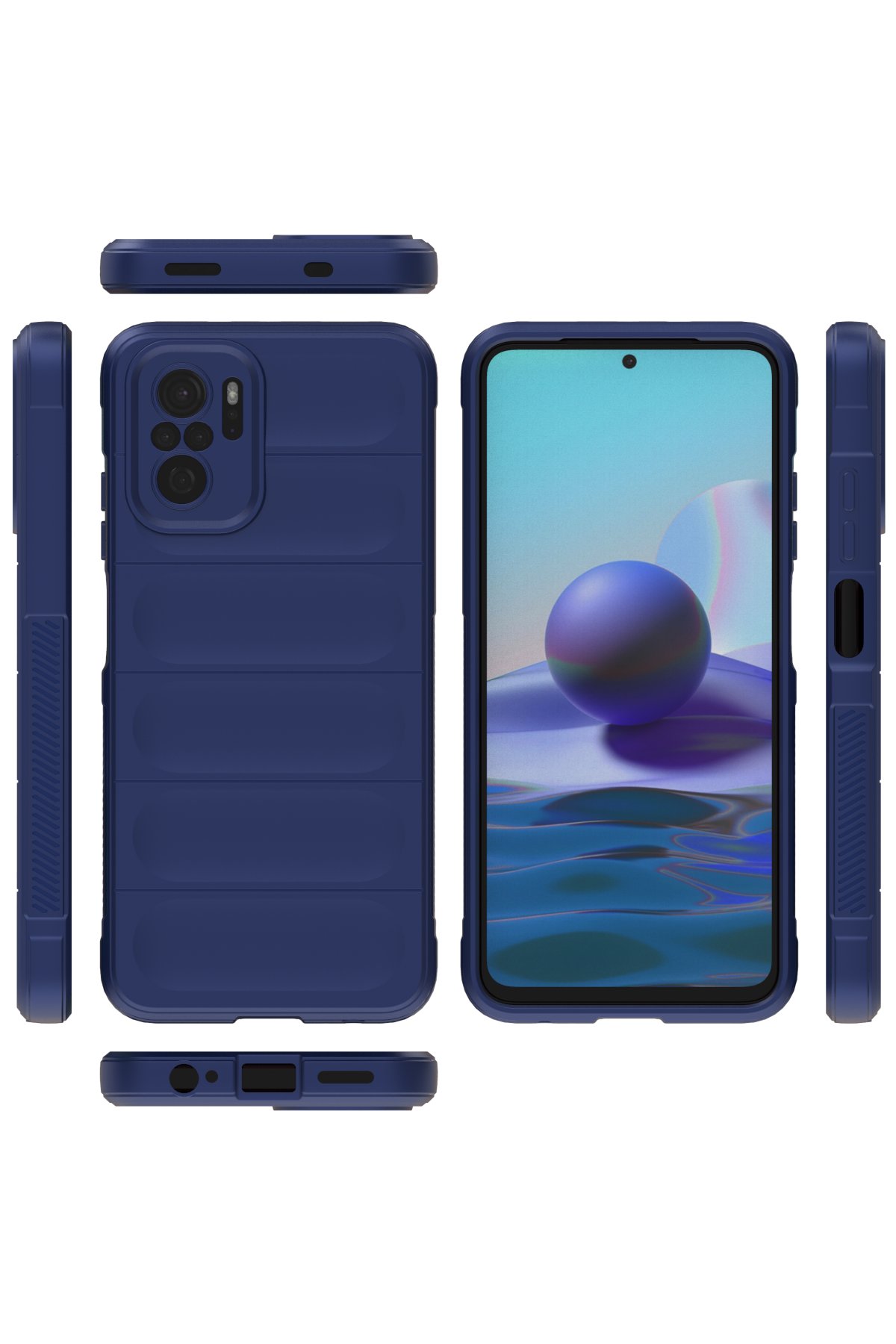 Newface Xiaomi Redmi Note 10S Kılıf Palm Buzlu Kamera Sürgülü Silikon - Siyah