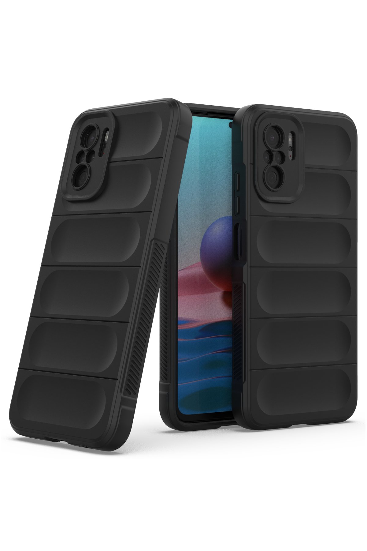 Newface Xiaomi Redmi Note 10S Kılıf Platin Silikon - Mavi