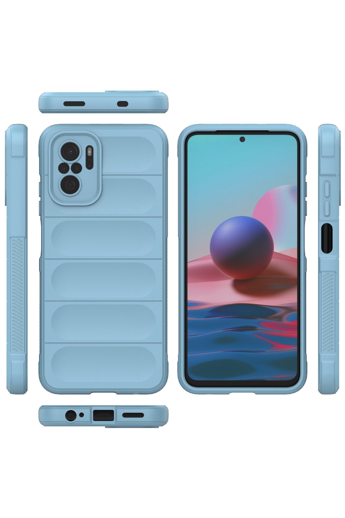 Newface Xiaomi Redmi Note 10S Kılıf Platin Silikon - Yeşil