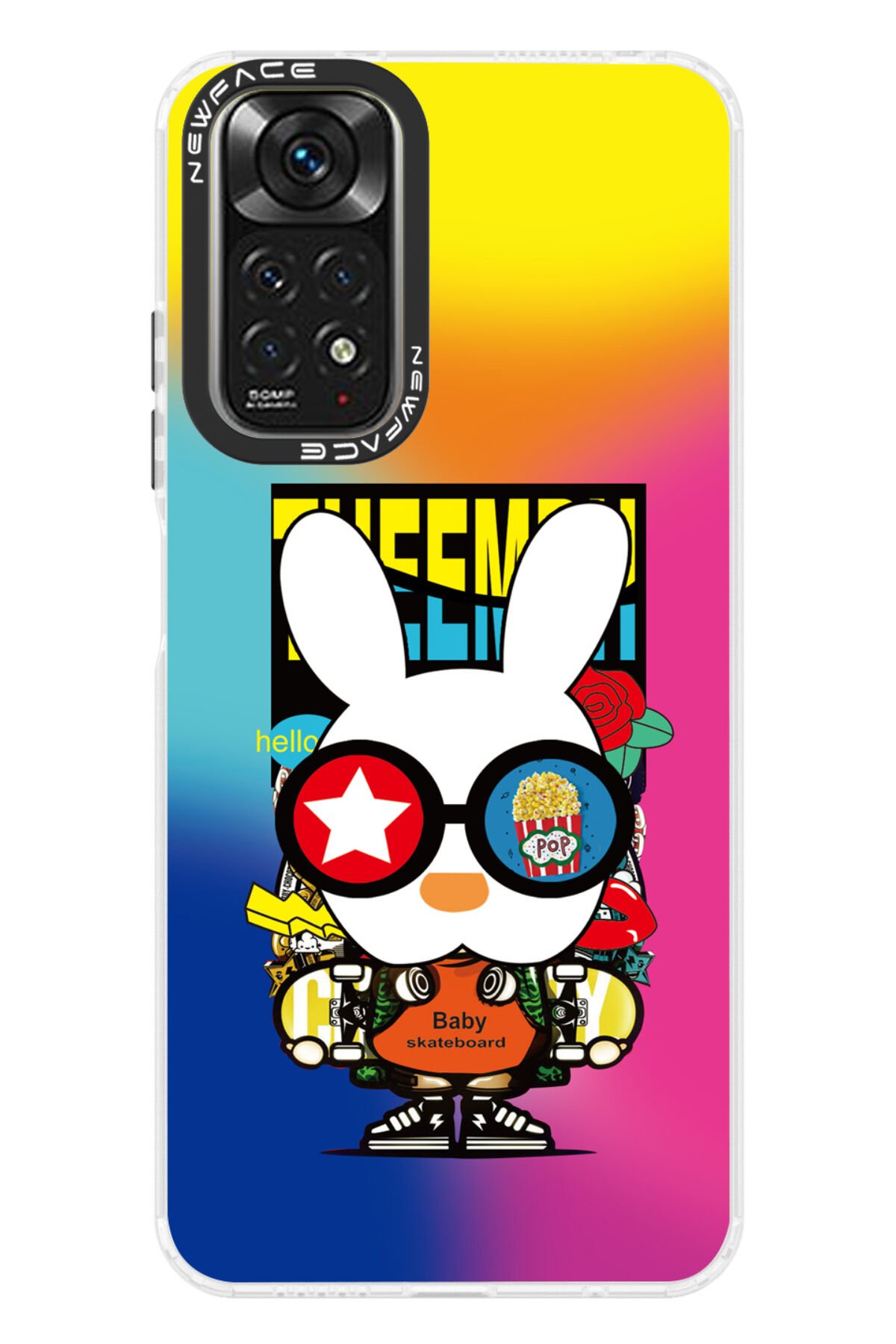 Newface Xiaomi Redmi Note 11 Kılıf Volet Silikon - Pembe