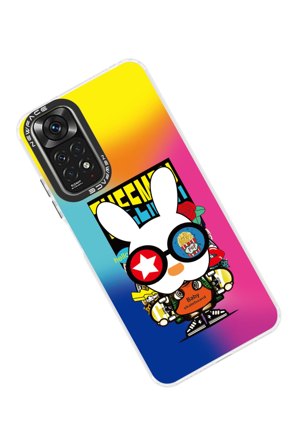 Newface Xiaomi Redmi Note 11 Kılıf Volet Silikon - Pembe