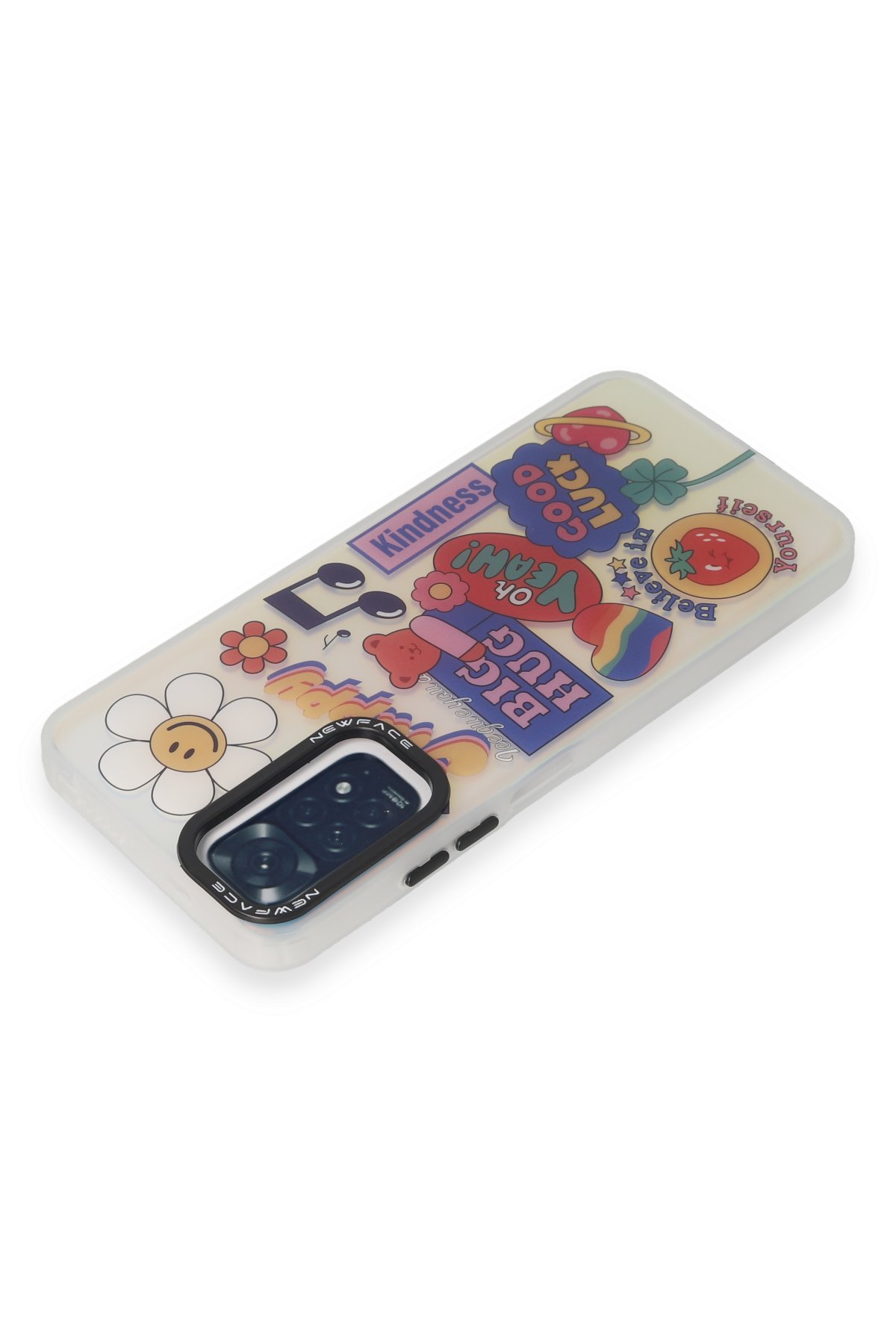 Newface Xiaomi Redmi Note 11 Kılıf Ebruli Lansman Silikon - Mavi-Turuncu