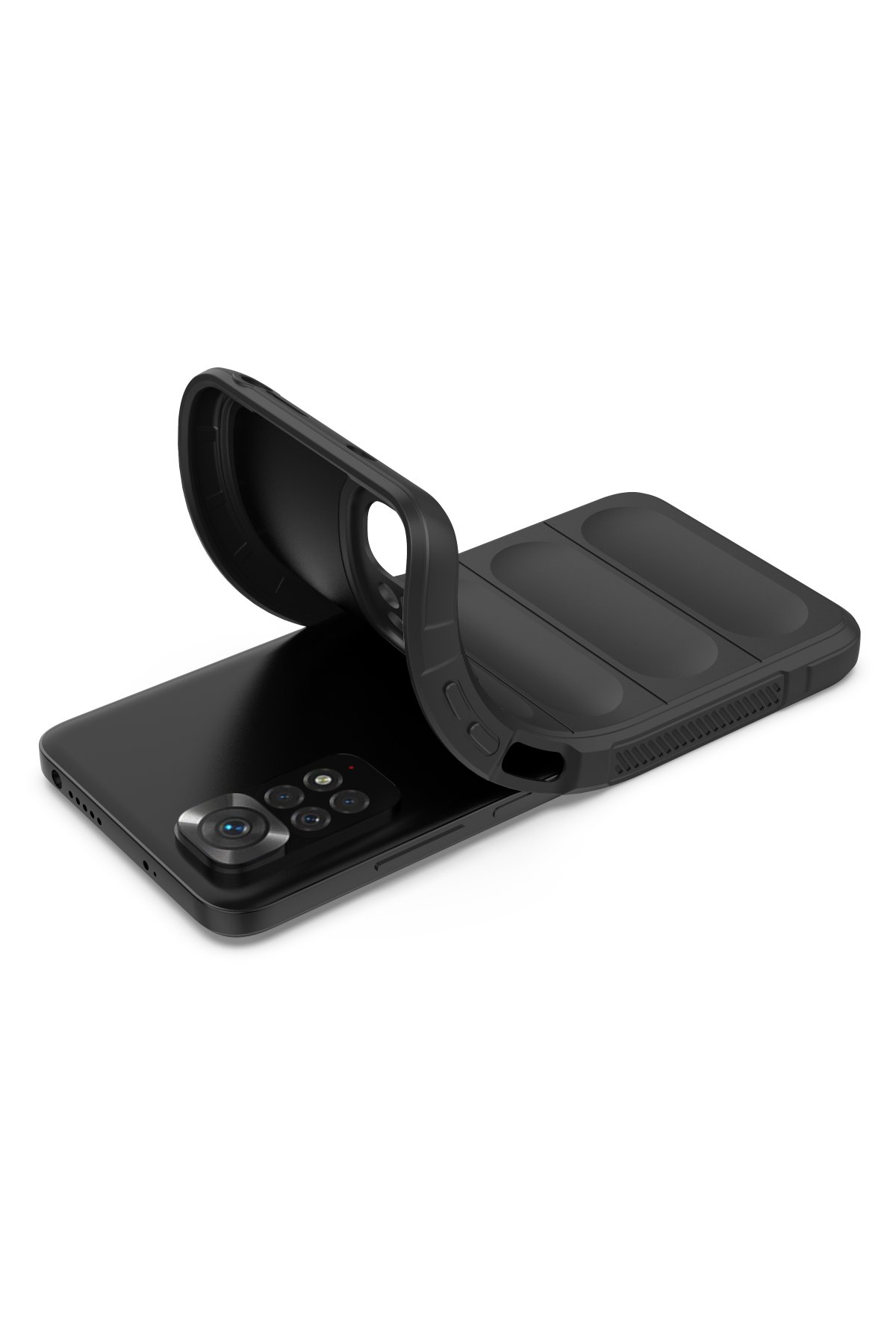 Newface Xiaomi Redmi Note 11 Kılıf Volet Silikon - Kırmızı