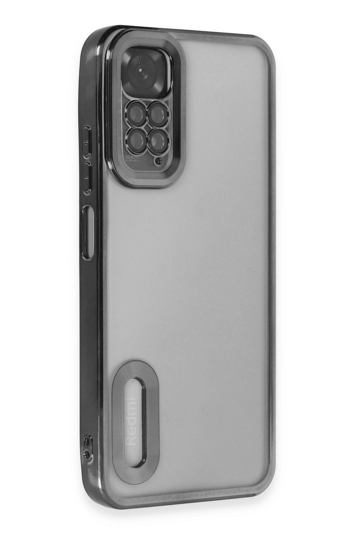 Newface Xiaomi Redmi Note 11 Kılıf Sofya Yüzüklü Silikon Kapak - Rose