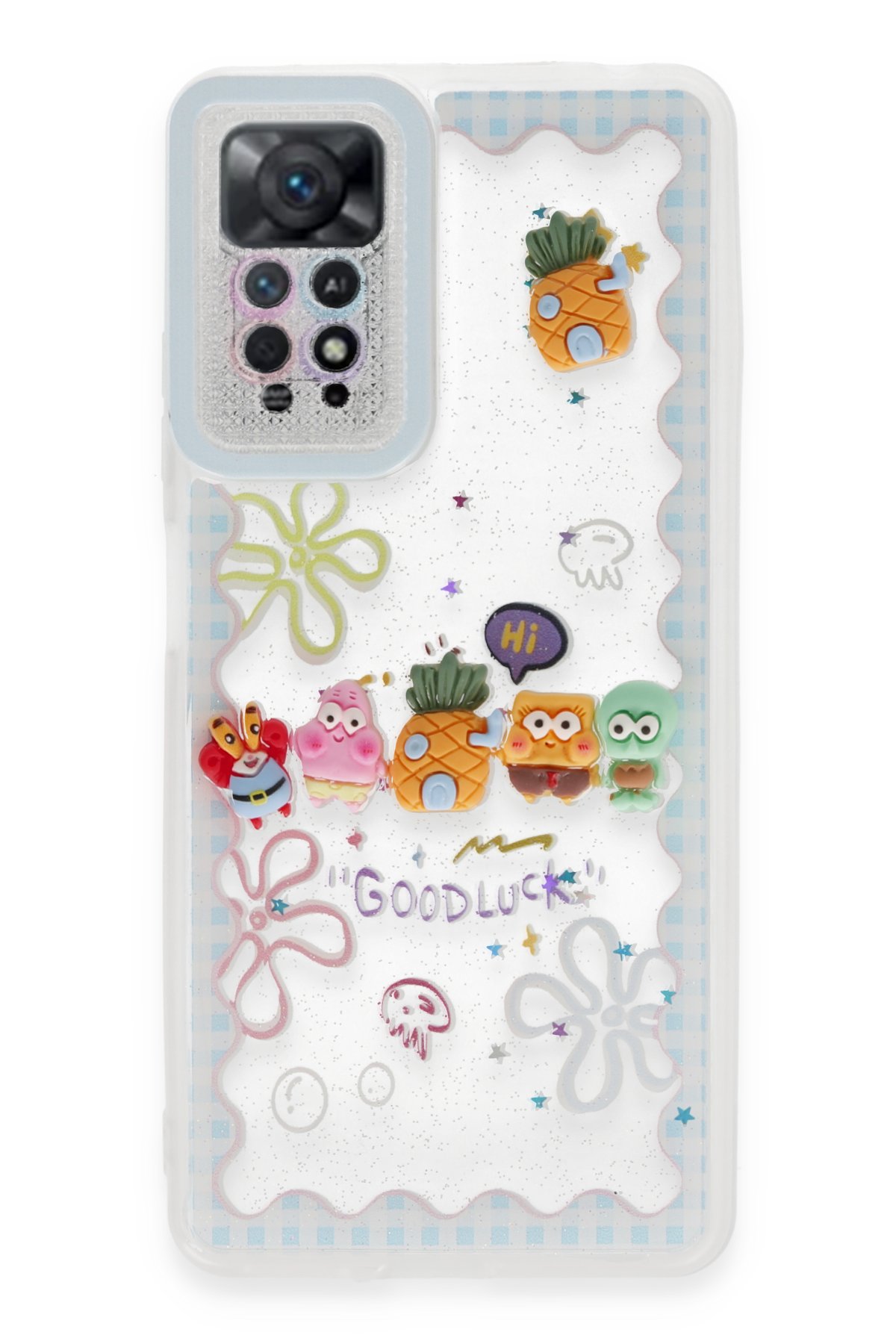 Newface Xiaomi Redmi Note 11 Kılıf Montreal Yüzüklü Silikon Kapak - Buz Mavi