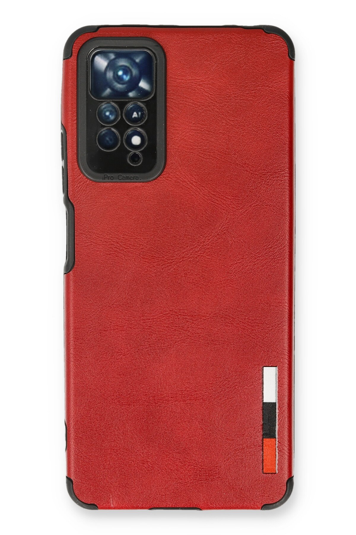 Newface Xiaomi Redmi Note 11 Pro Kılıf Loop Deri Silikon - Kırmızı