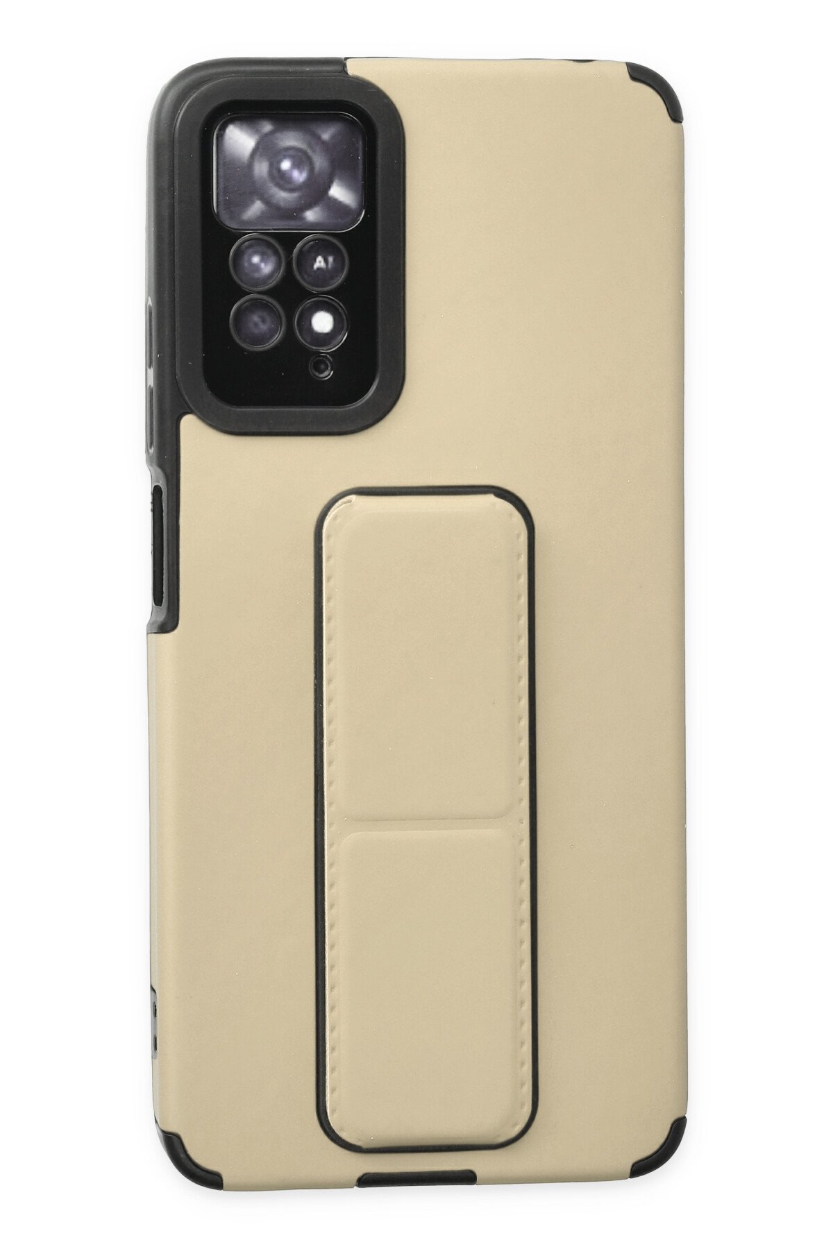 Newface Xiaomi Redmi Note 11 Pro Kılıf Sofya Yüzüklü Silikon Kapak - Kırmızı