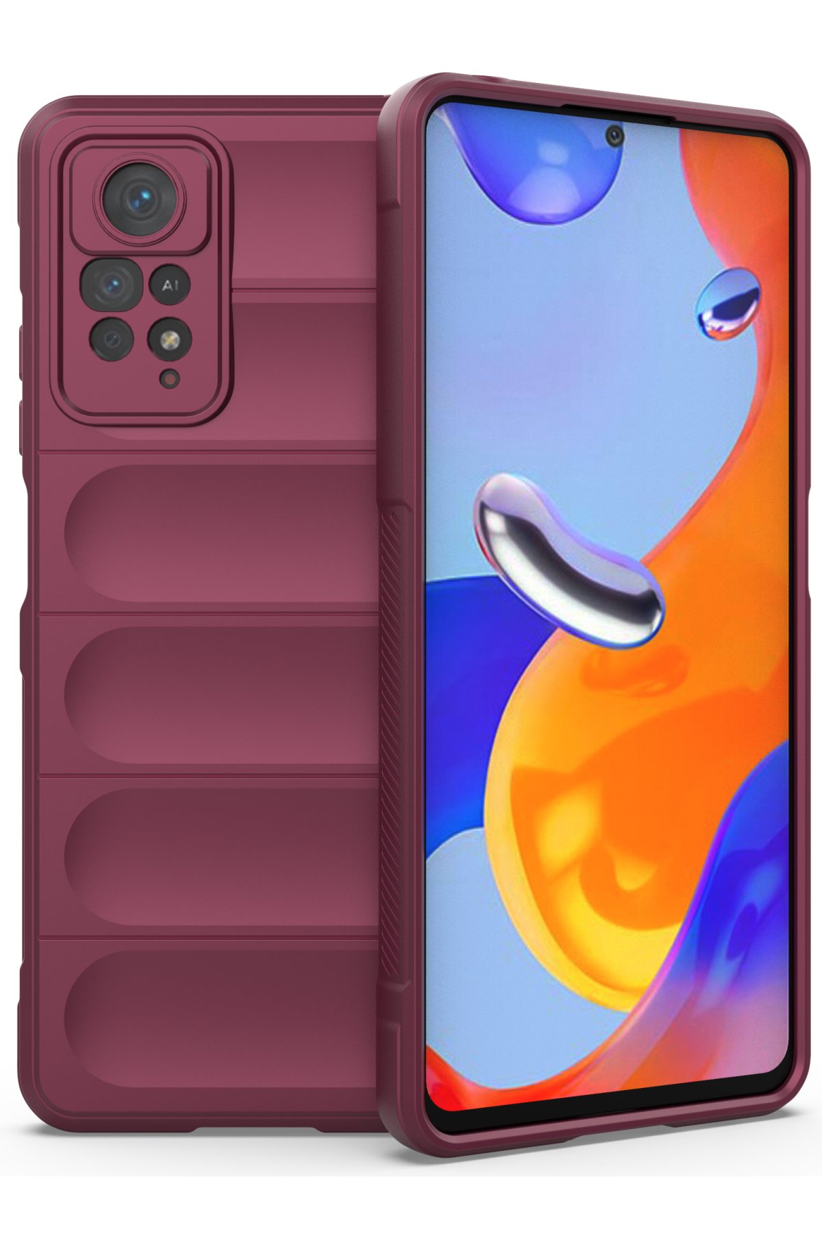 Newface Xiaomi Redmi Note 11 Pro Kılıf Montreal Silikon Kapak - Kırmızı