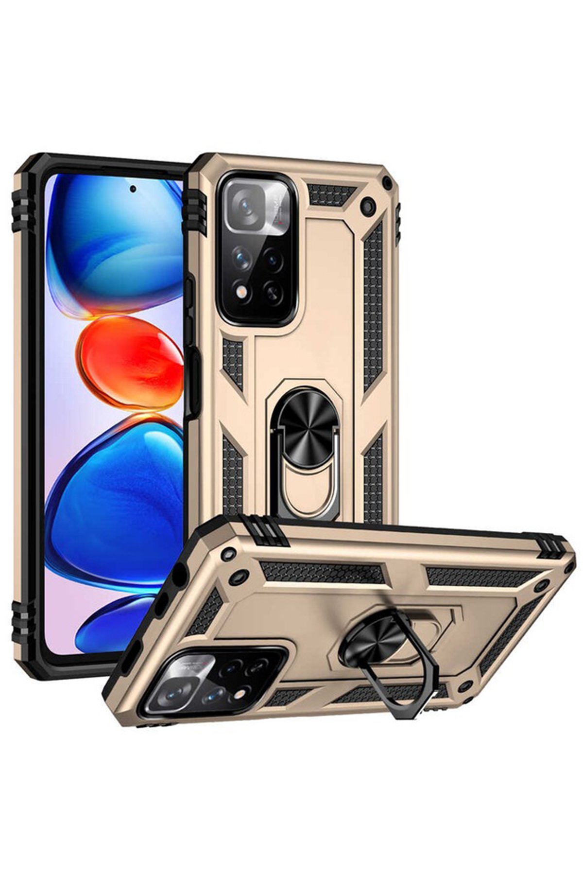 Newface Xiaomi Redmi Note 11 Pro Plus 5G Kılıf Zuma Kartvizitli Yüzüklü Silikon - Lila