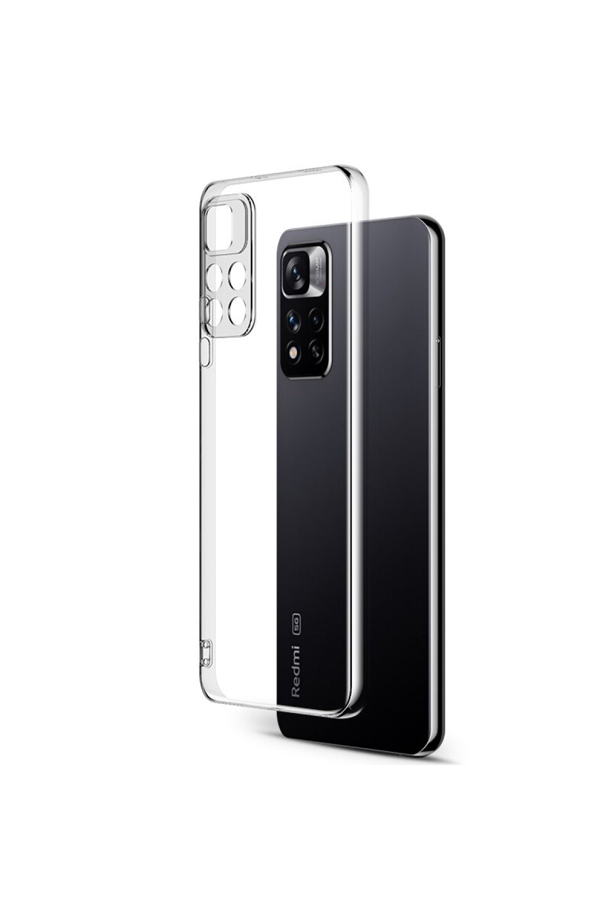 Newface Xiaomi Redmi Note 11 Pro Plus 5G Kılıf Palm Buzlu Kamera Sürgülü Silikon - Siyah