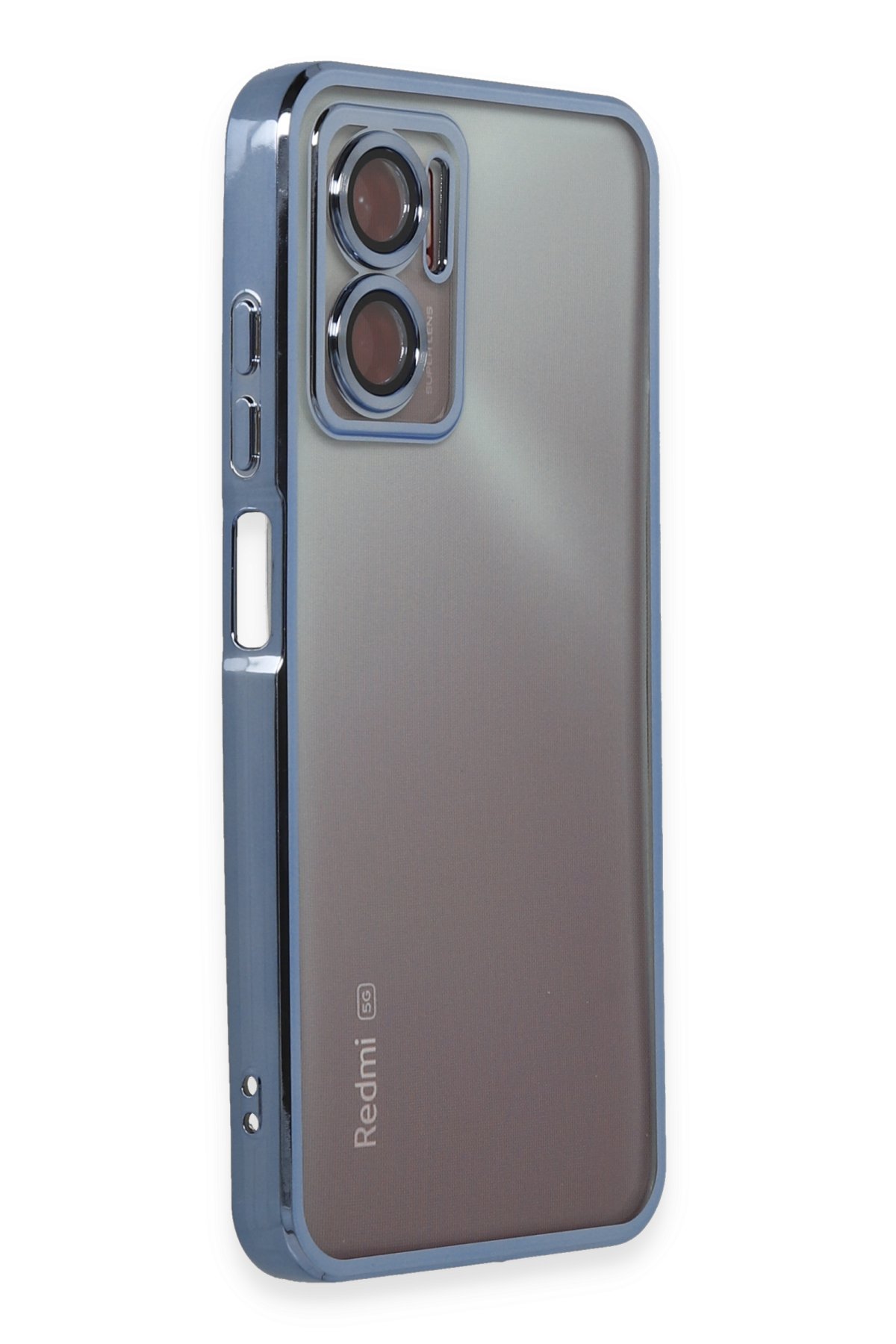Newface Xiaomi Redmi Note 11E Kılıf Razer Lensli Silikon - Gold
