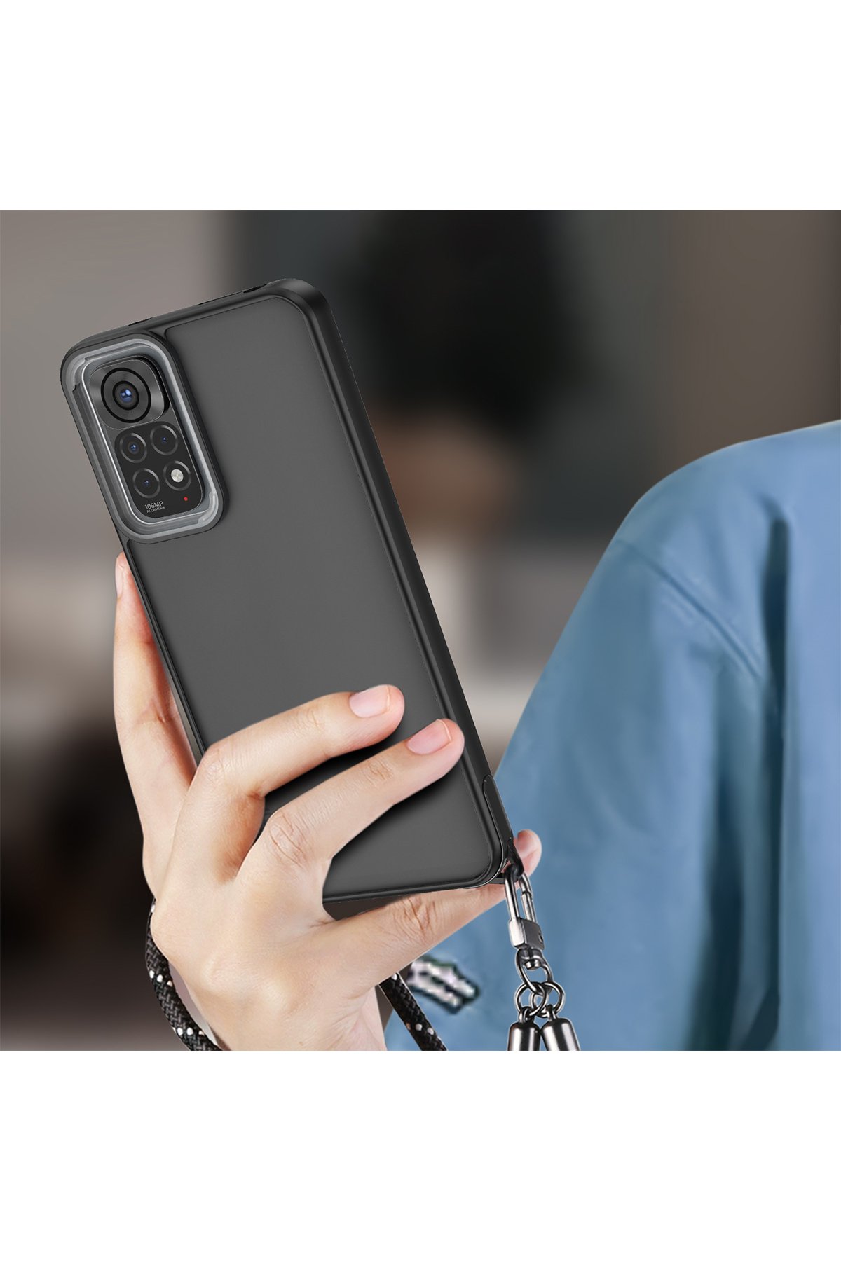 Newface Xiaomi Redmi Note 11S Kılıf Sofya Yüzüklü Silikon Kapak - Gümüş