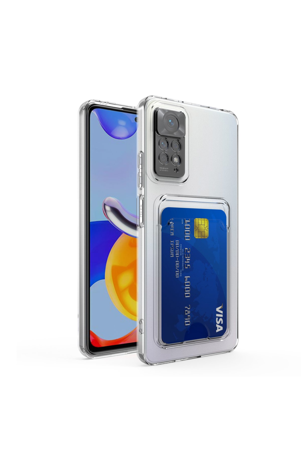 Newface Xiaomi Redmi Note 11S Kılıf Zuma Kartvizitli Yüzüklü Silikon - Lacivert